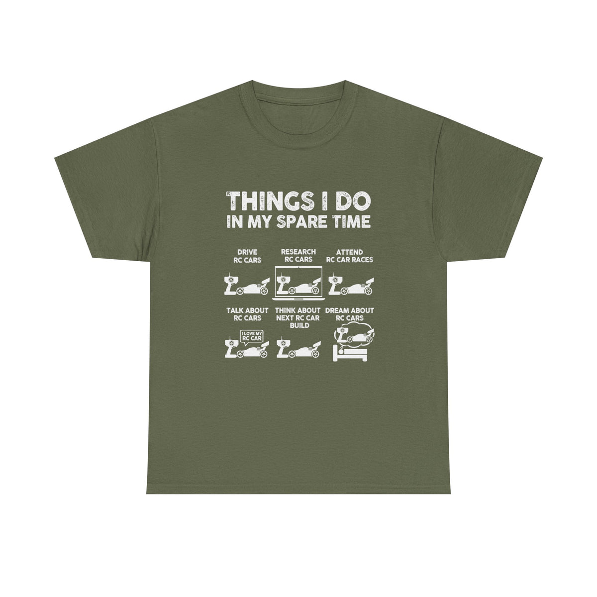 Things I Do RC Car Racing shirt back view - RC car enthusiast gift shirt