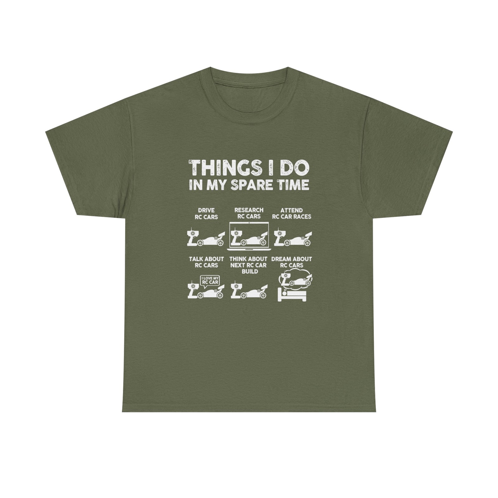 Things I Do RC Car Racing shirt back view - RC car enthusiast gift shirt