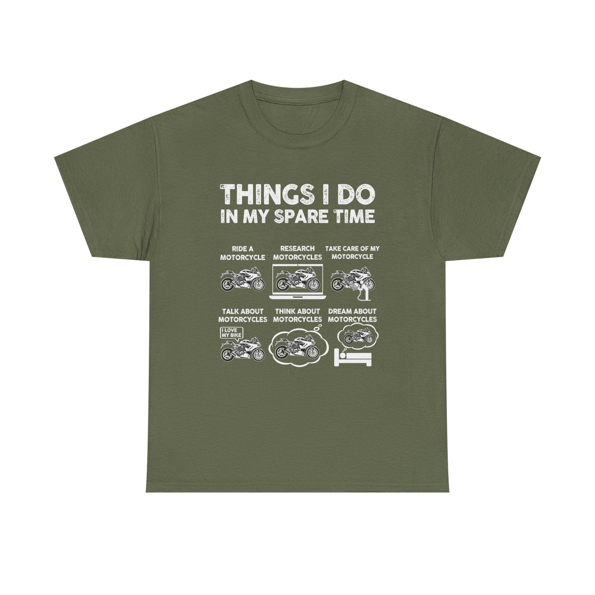 Motorcycle Things I Do shirt close up - biker hobby tee