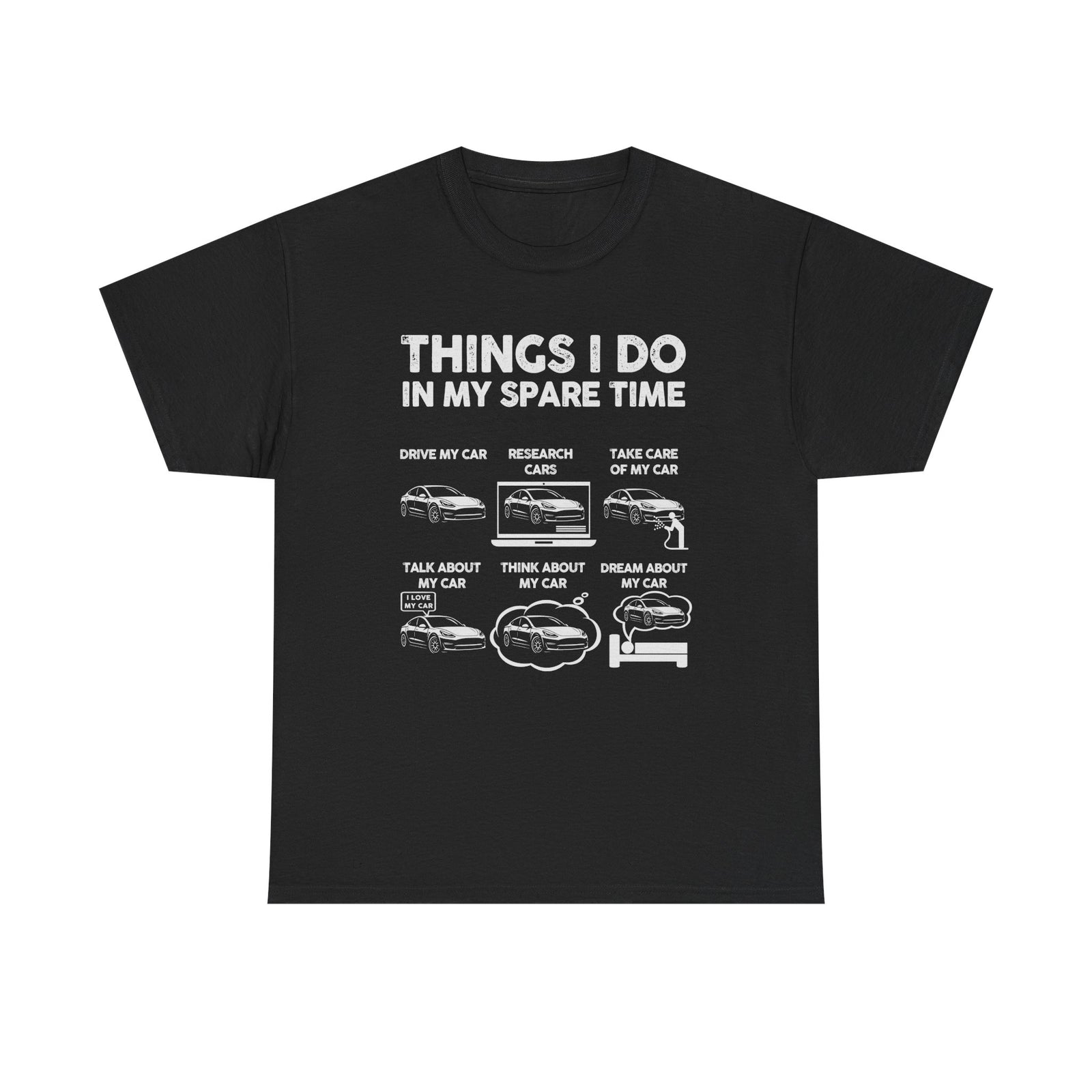 Tesla Owner Things I Do In My Spare Time t-shirt - EV car guy gift tee