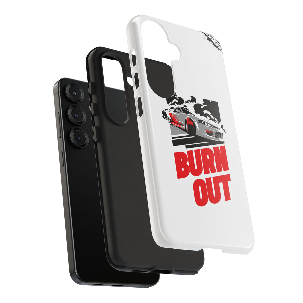 JDM Burnout Tough Car Phone Case - Samsung Galaxy S25, glossy, dual-layer protection