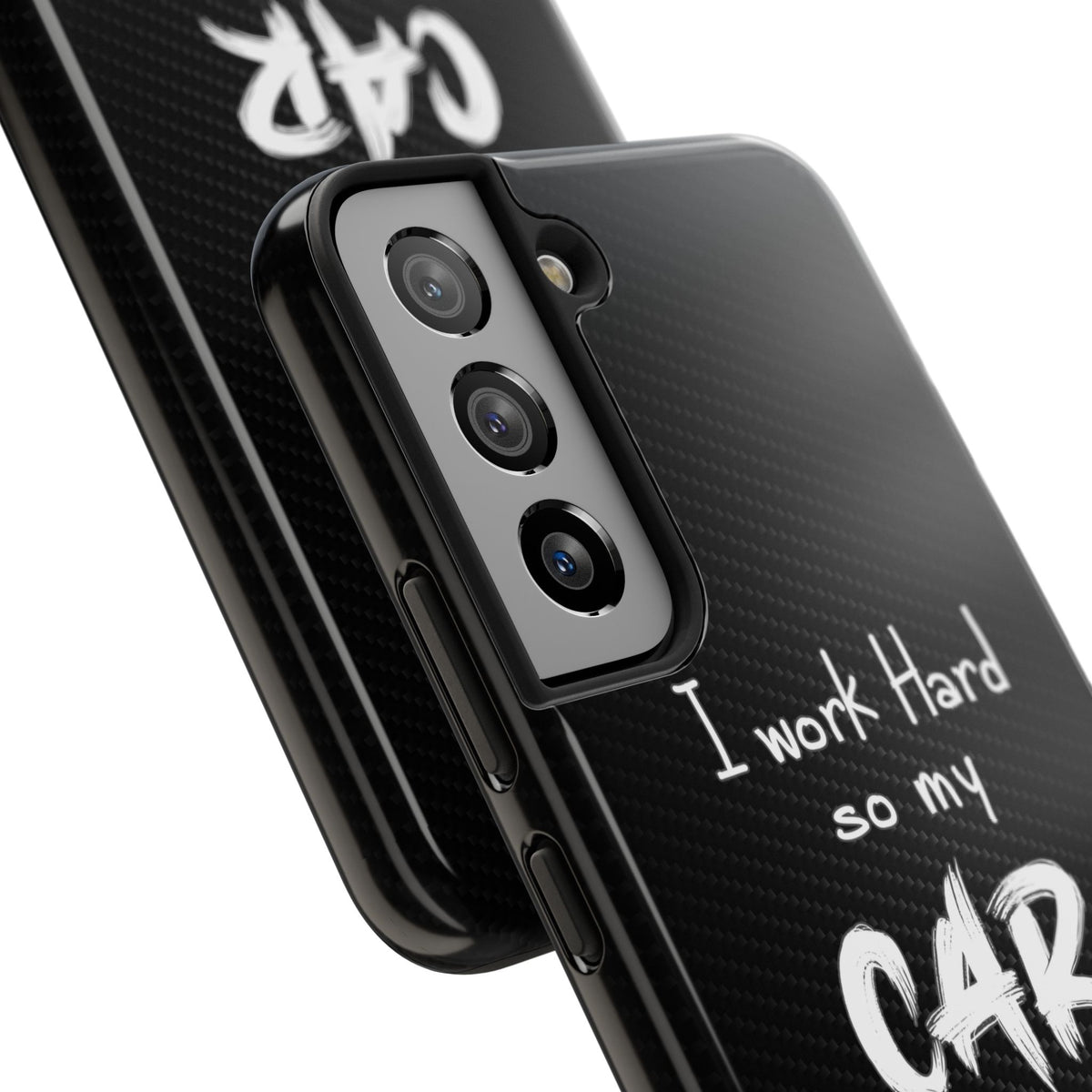 Working Hard For My Car Tough Phone Case - Samsung Galaxy S22, camera cutout close-up