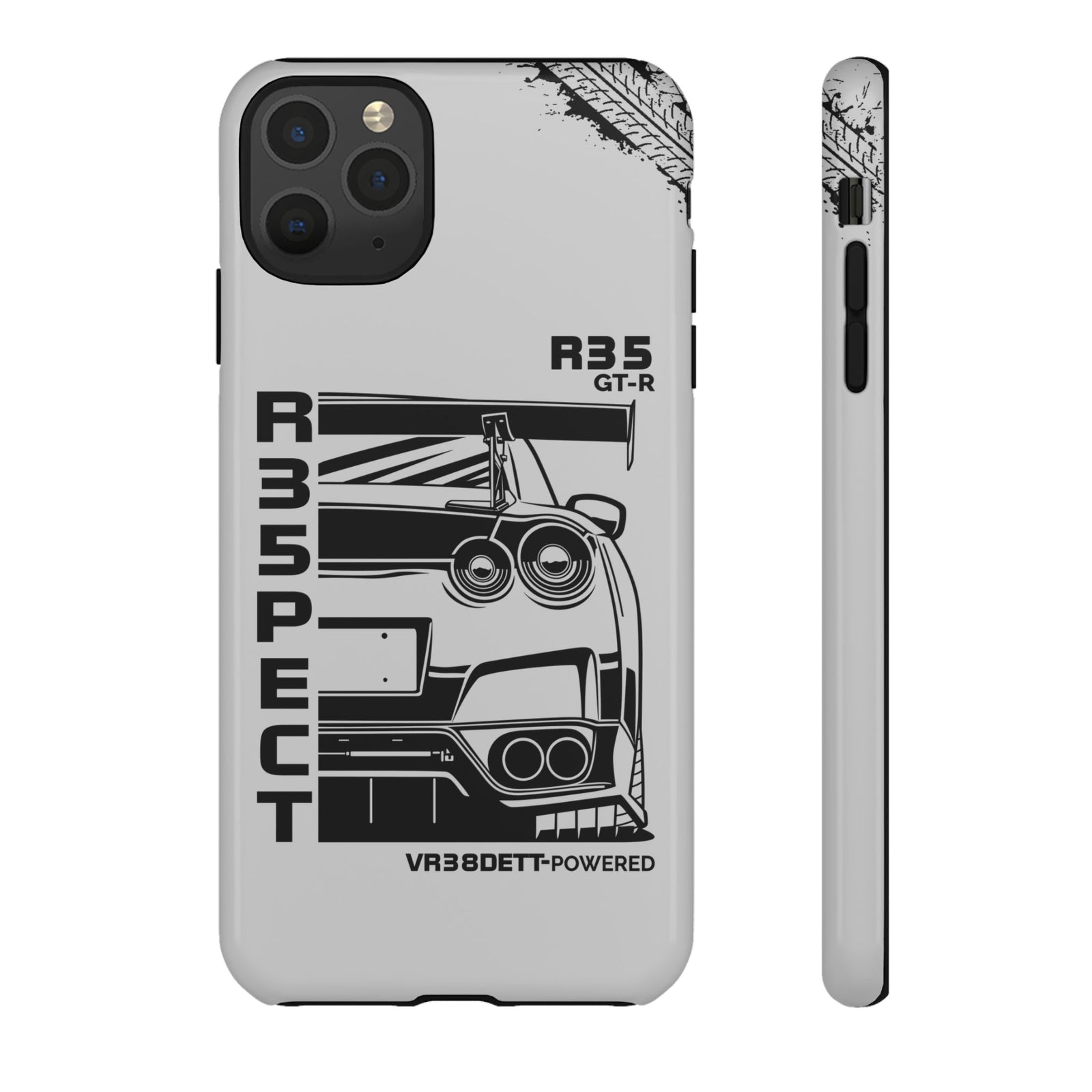 JDM Front View Tough Phone Case - iPhone 11 Pro Max, glossy, front and side view