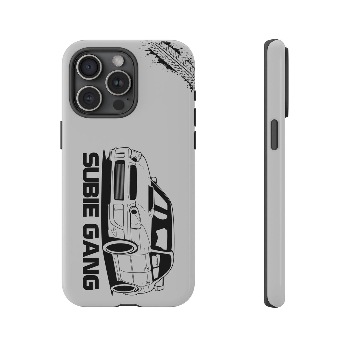 JDM Gang Tough Phone Case - iPhone 15 Pro Max, glossy, front and side view