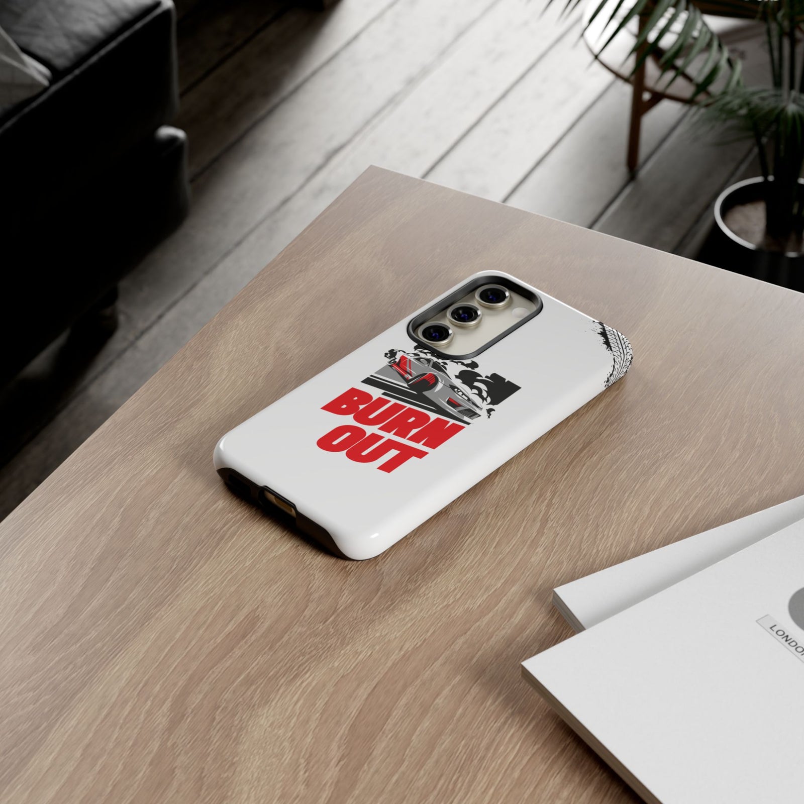 JDM Burnout Tough Car Phone Case - Samsung Galaxy S23, glossy, lifestyle photo