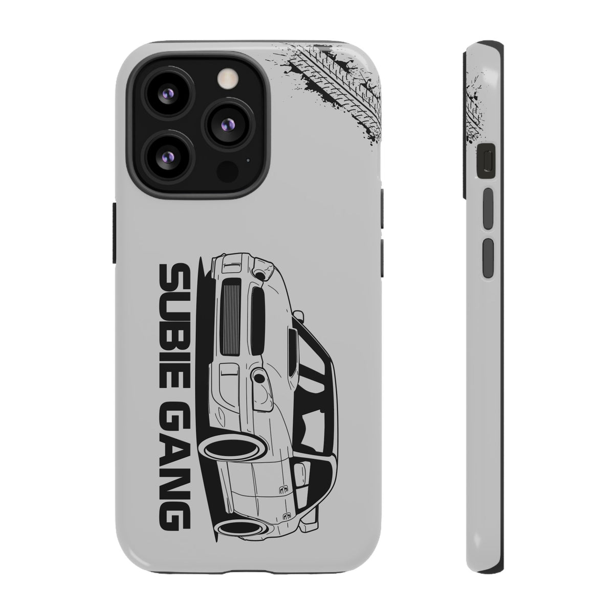JDM Gang Tough Phone Case - iPhone 13 Pro, glossy, front and side view