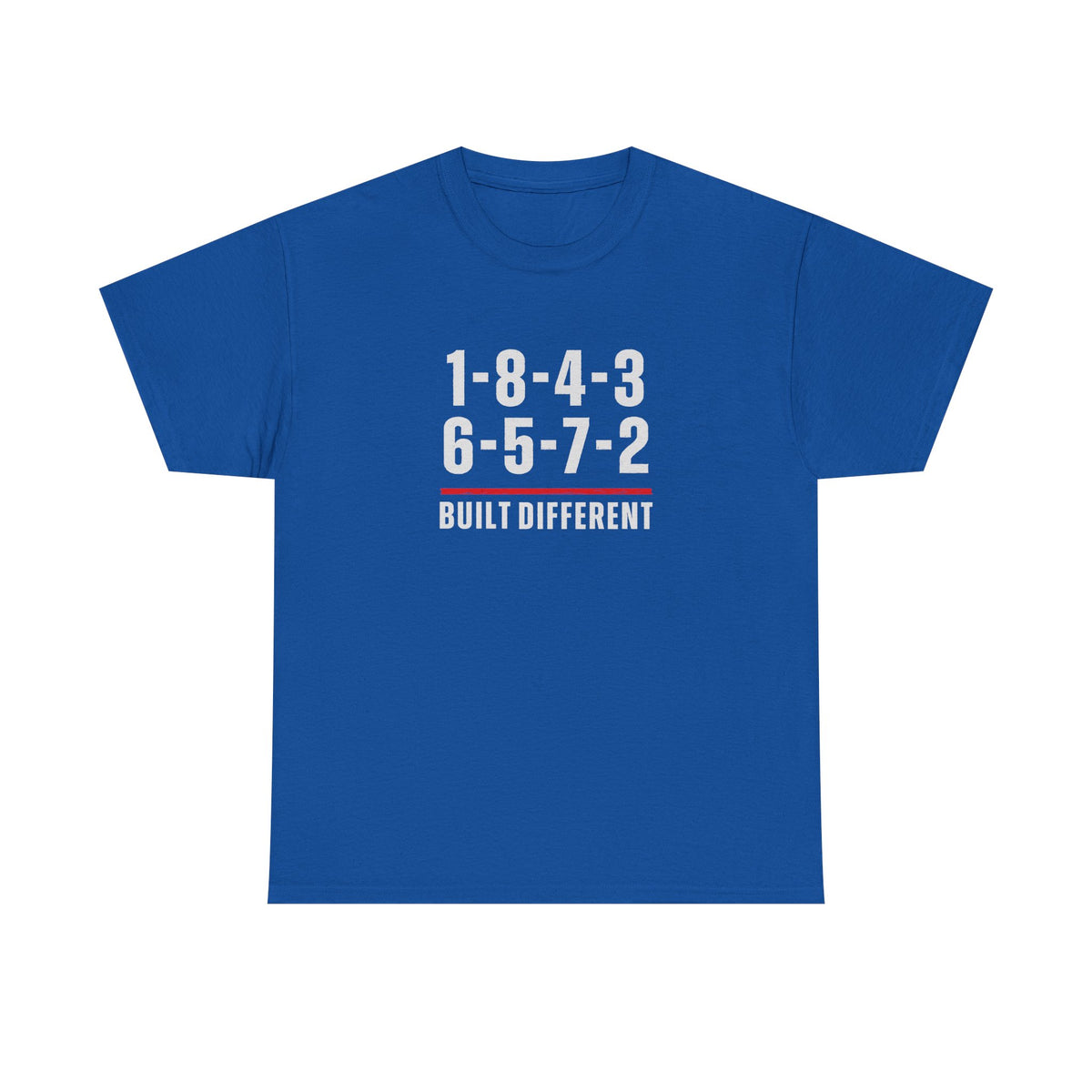 Built Different V8 Firing Order Graphic T-Shirt design detail