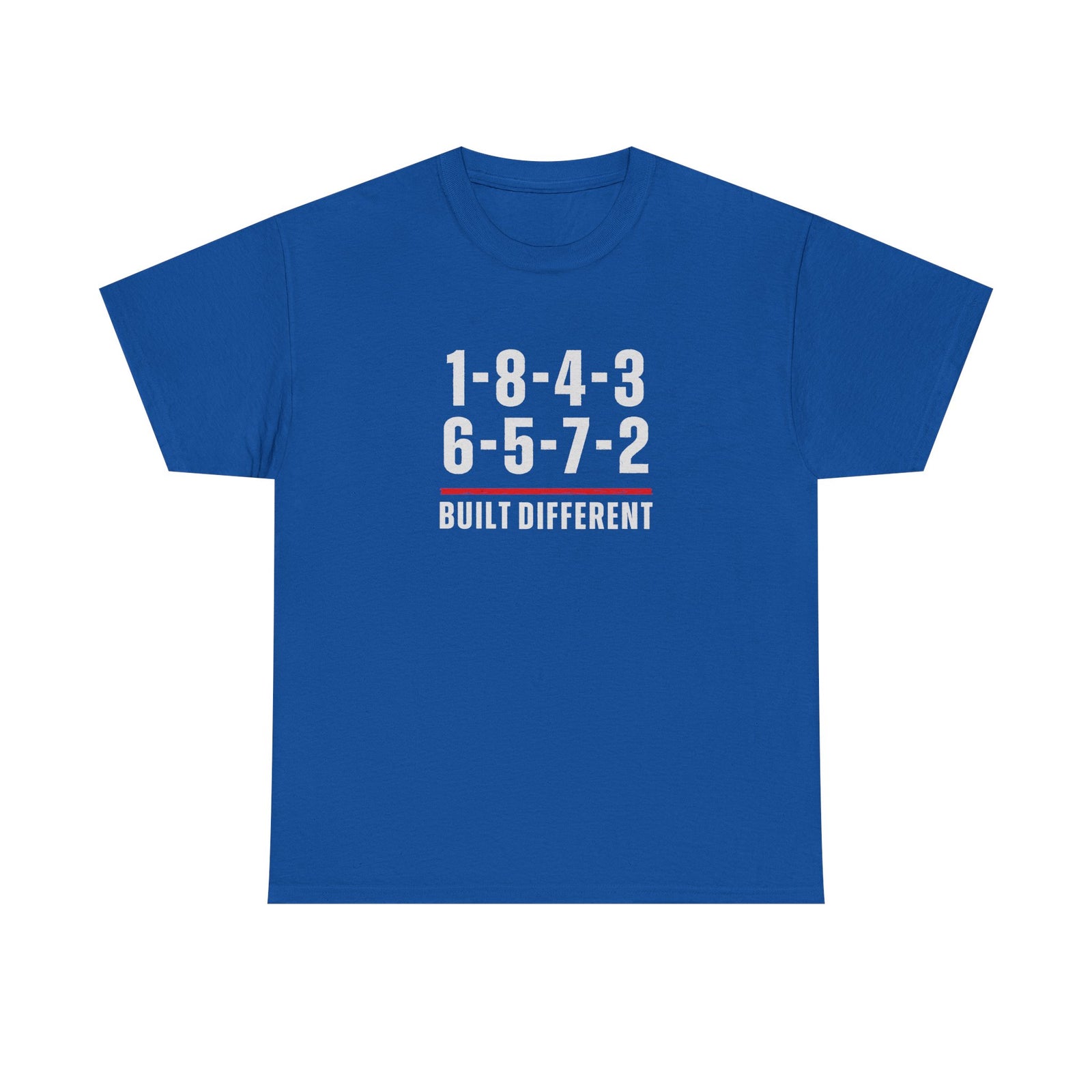Built Different V8 Firing Order Graphic T-Shirt design detail