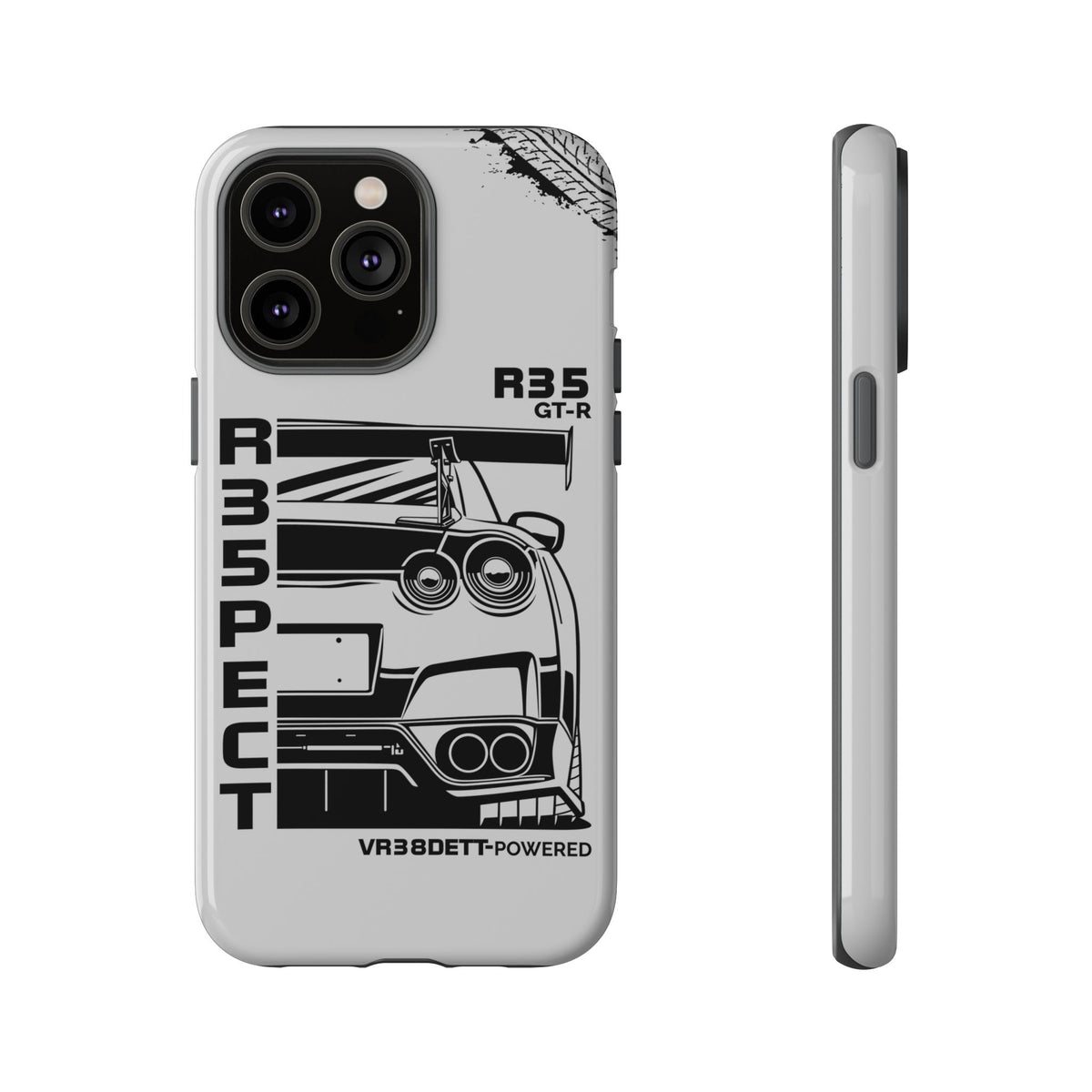 JDM Front View Tough Phone Case - iPhone 14 Pro Max, glossy, front and side view