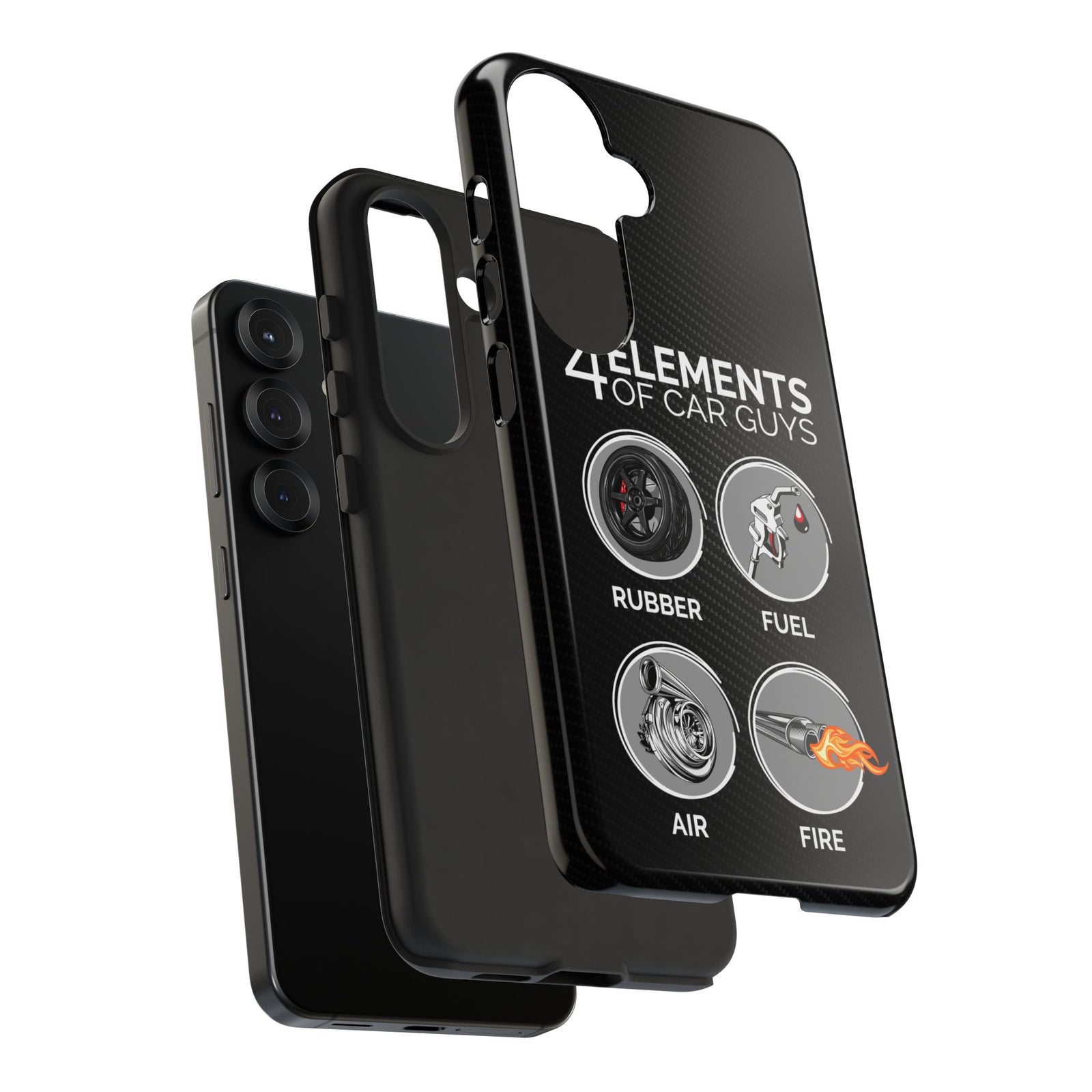 The 4 Elements of Car Guys Tough Phone Case | Funny Car Lover Gift
