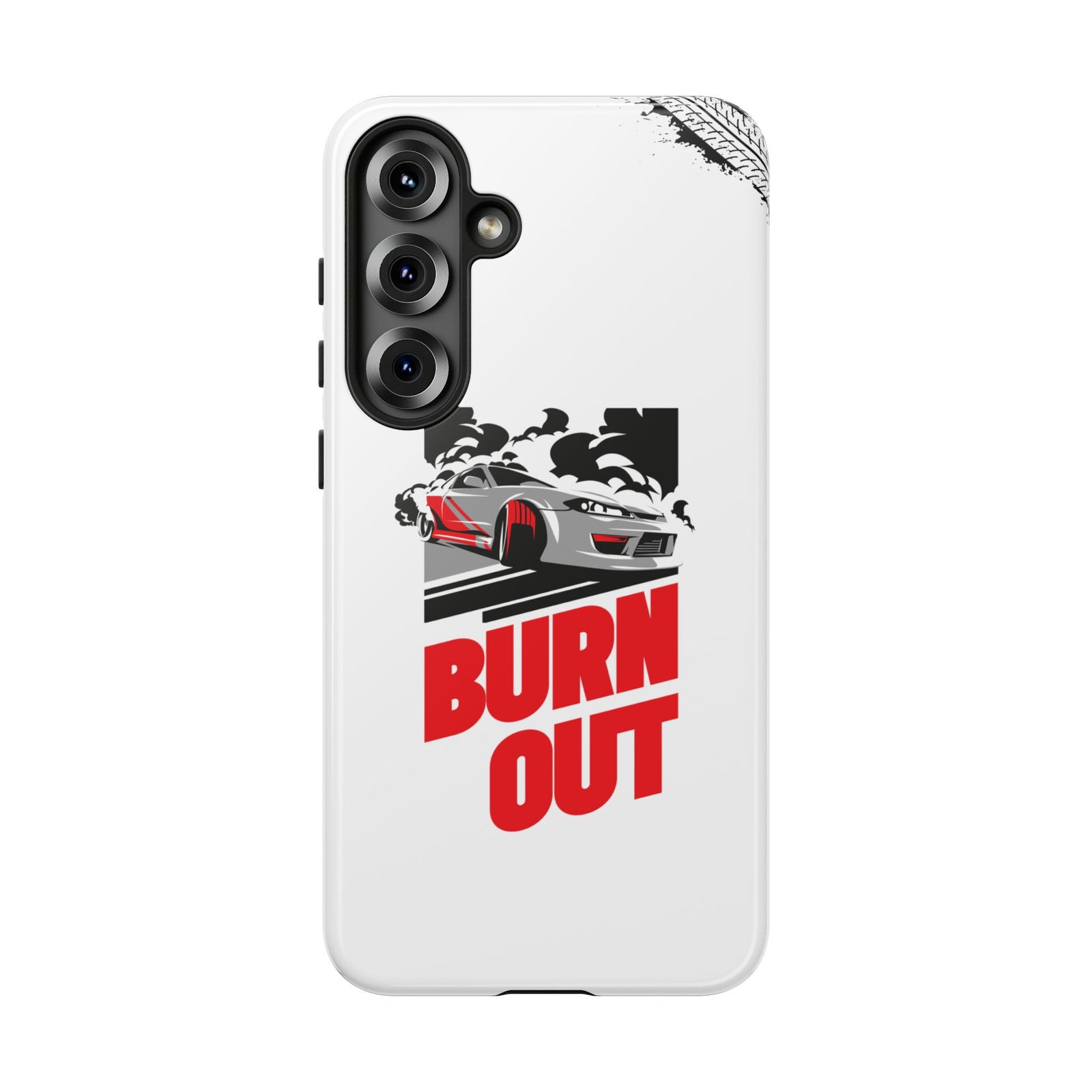 JDM Burnout Tough Car Phone Case - Samsung Galaxy S25 Plus, glossy, front view