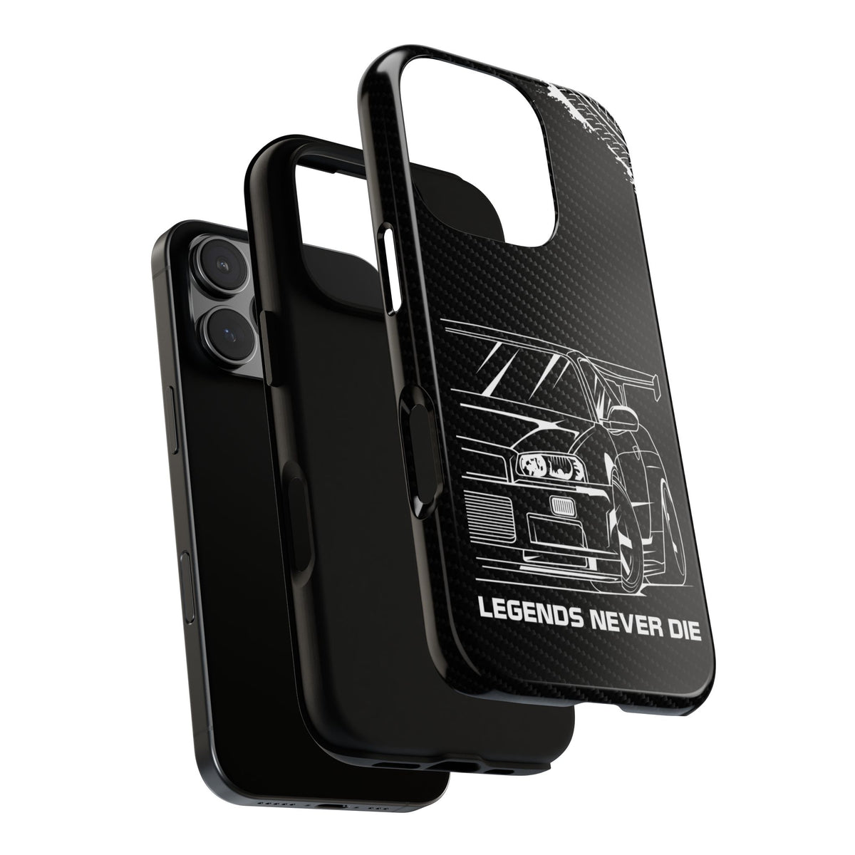 JDM Legends Never Die Tough Phone Case - iPhone 16 Pro, glossy, dual-layer protection