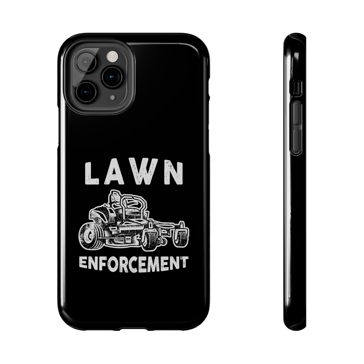 Lawn Enforcement phone case front view | lawn care enthusiast gift