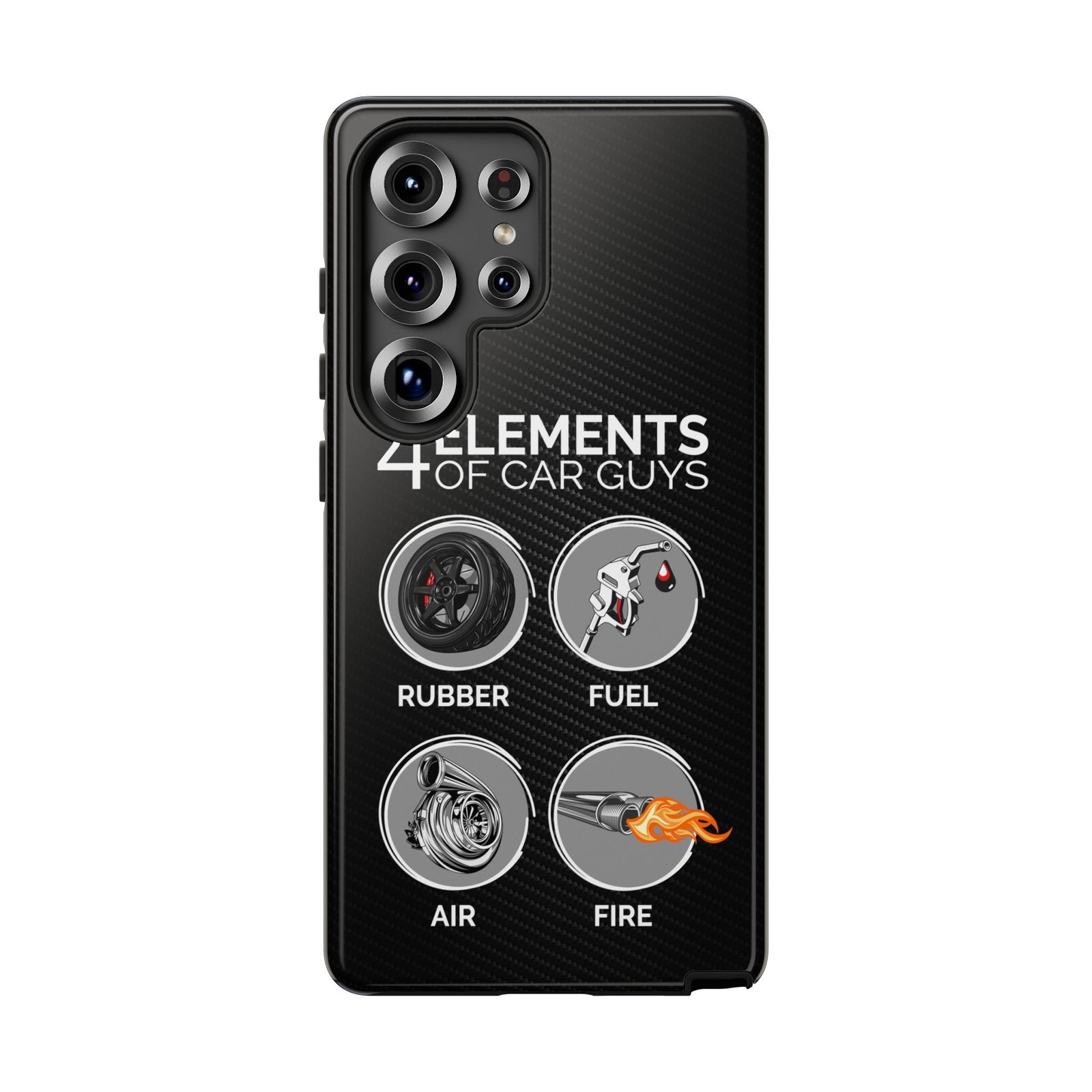 The 4 Elements of Car Guys Tough Phone Case | Funny Car Lover Gift
