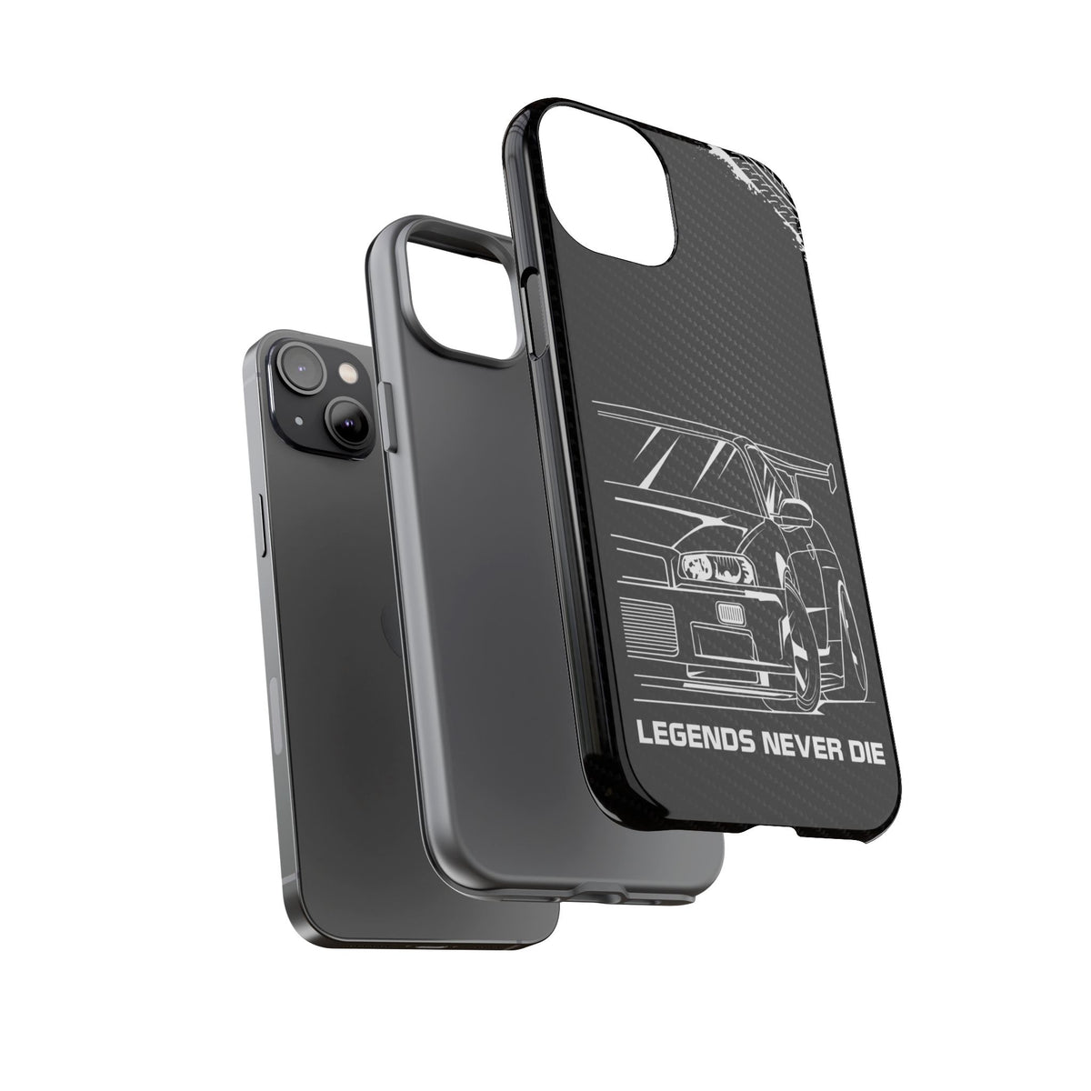 JDM Legends Never Die Tough Phone Case - iPhone 14 Plus, glossy, dual-layer protection