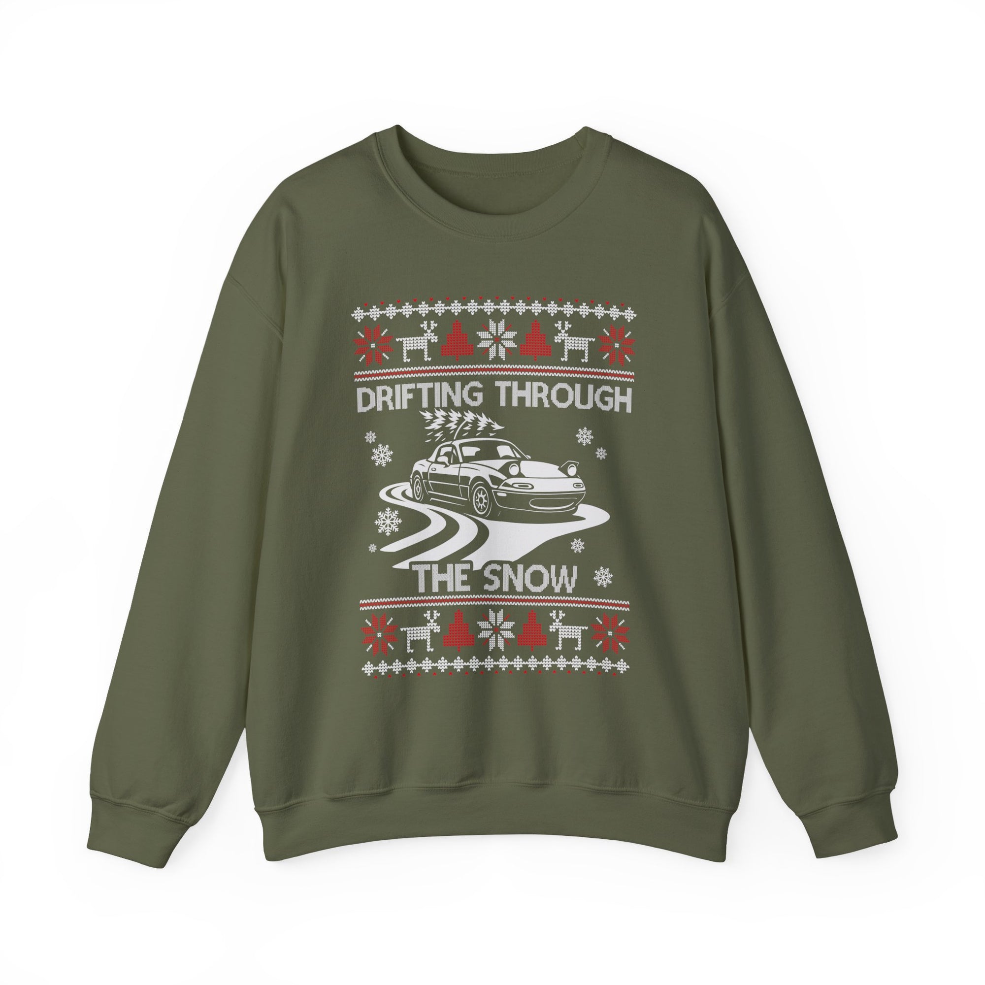 Miata Drifting Ugly Christmas Sweatshirt