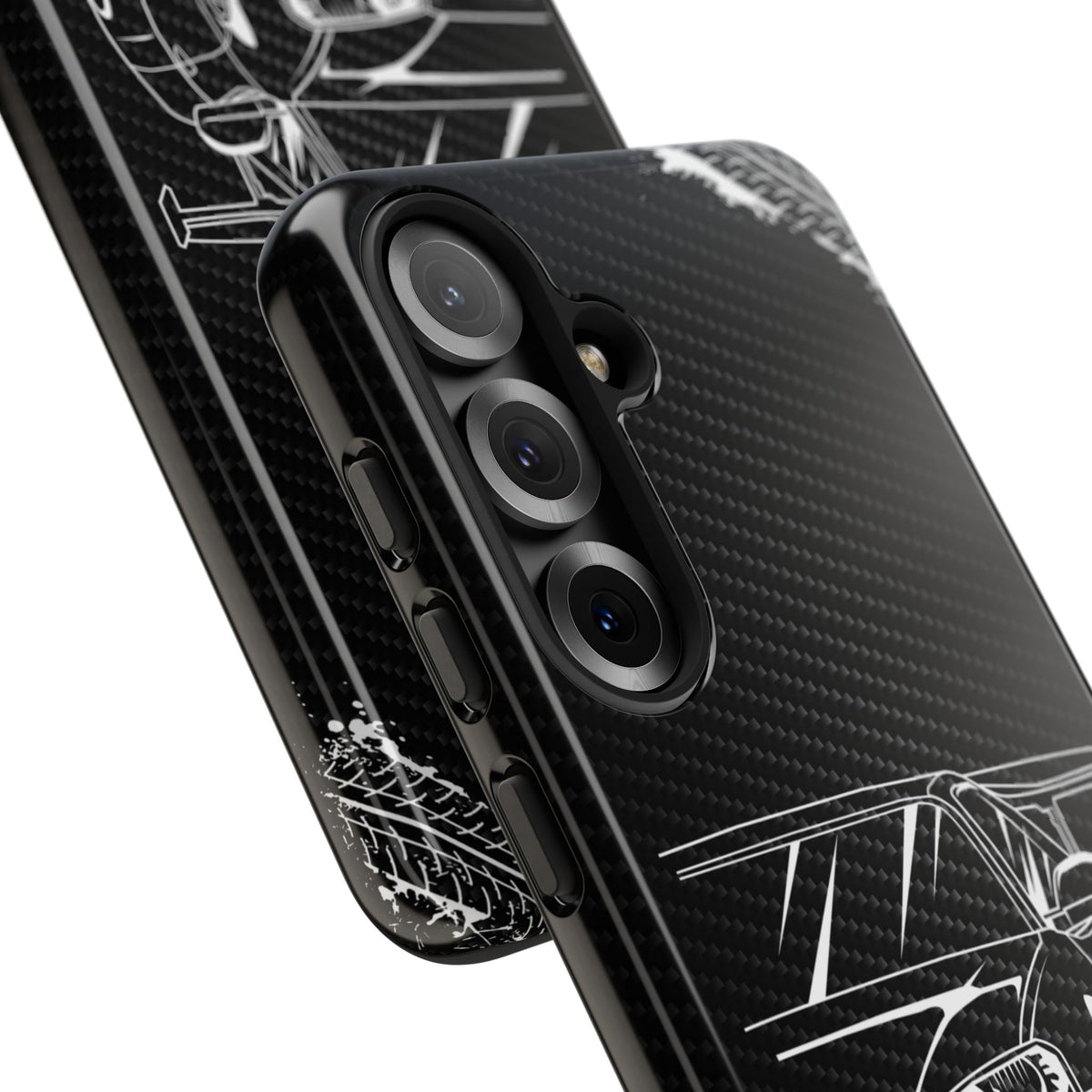 JDM Legends Never Die Tough Phone Case - Samsung Galaxy S25, glossy, camera cutout close-up