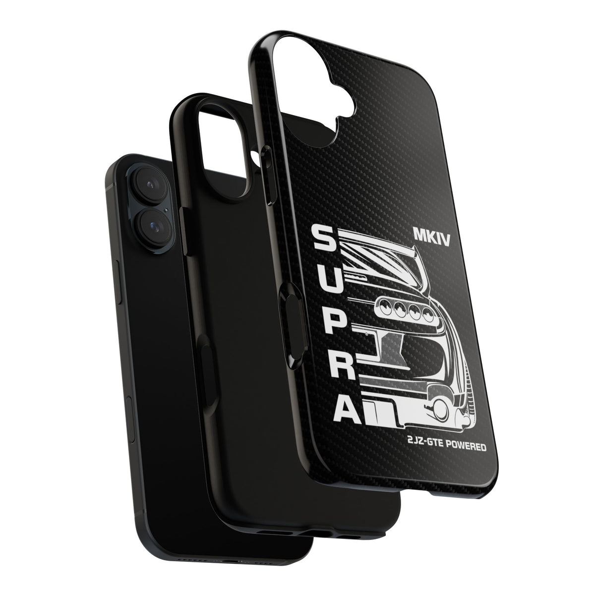 JDM Back View Tough Phone Case - iPhone 16 Plus, glossy, dual-layer protection