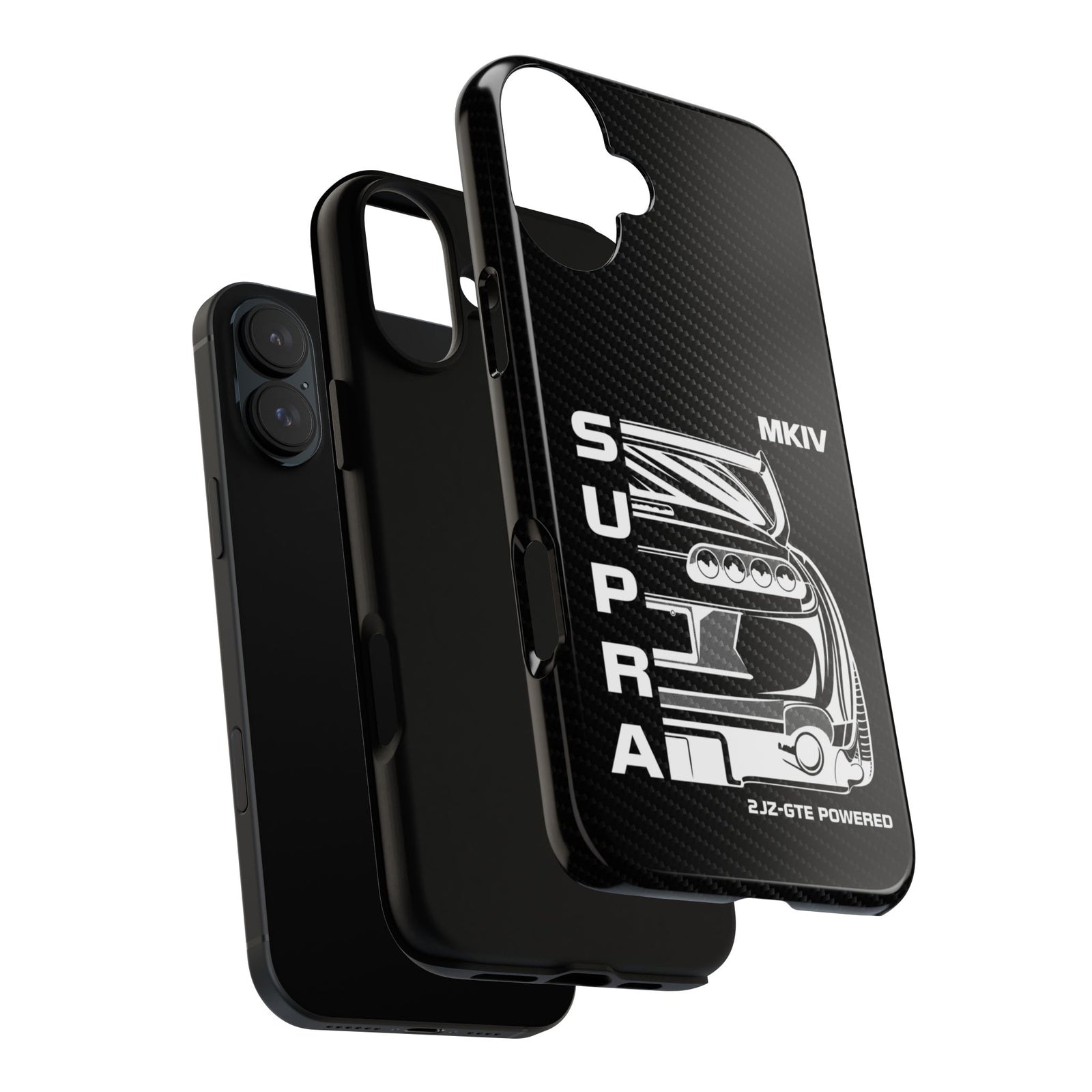JDM Back View Tough Phone Case - iPhone 16 Plus, glossy, dual-layer protection