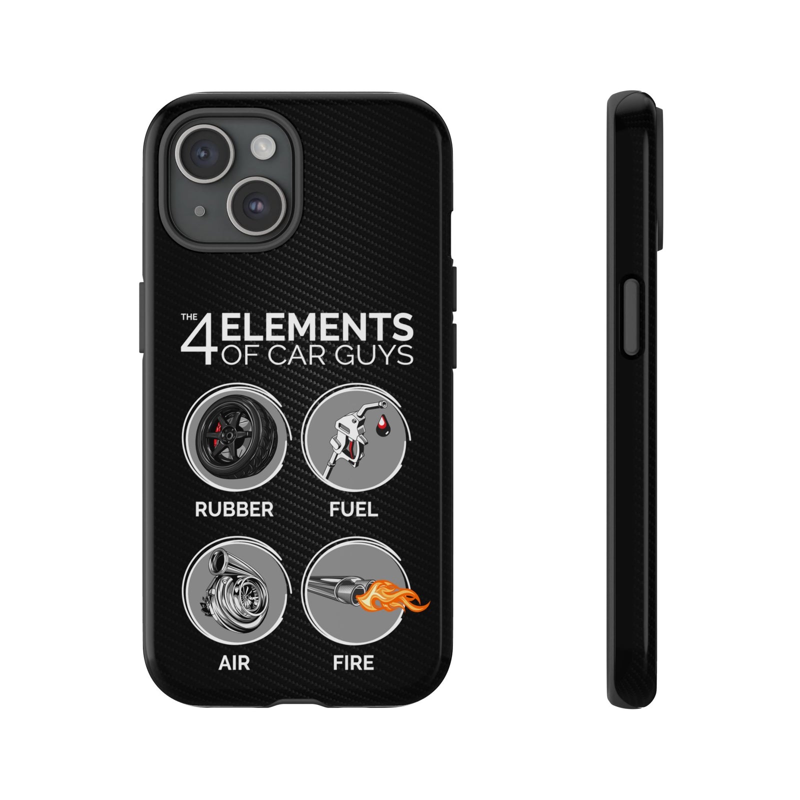 The 4 Elements of Car Guys Tough Phone Case | Funny Car Lover Gift