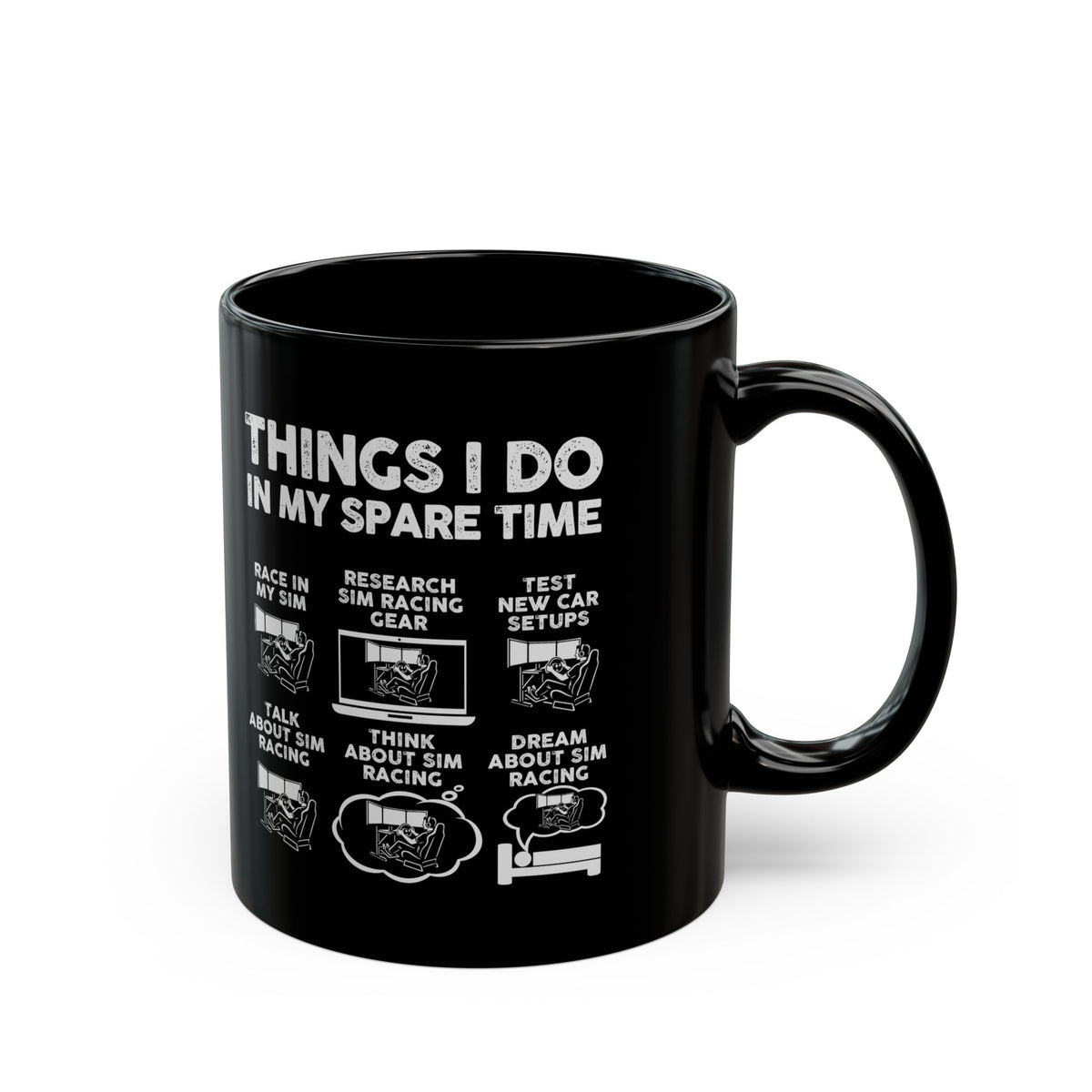 Things I Do In My Spare Time SIM Racing Mug ceramic coffee mug - gift for car fans