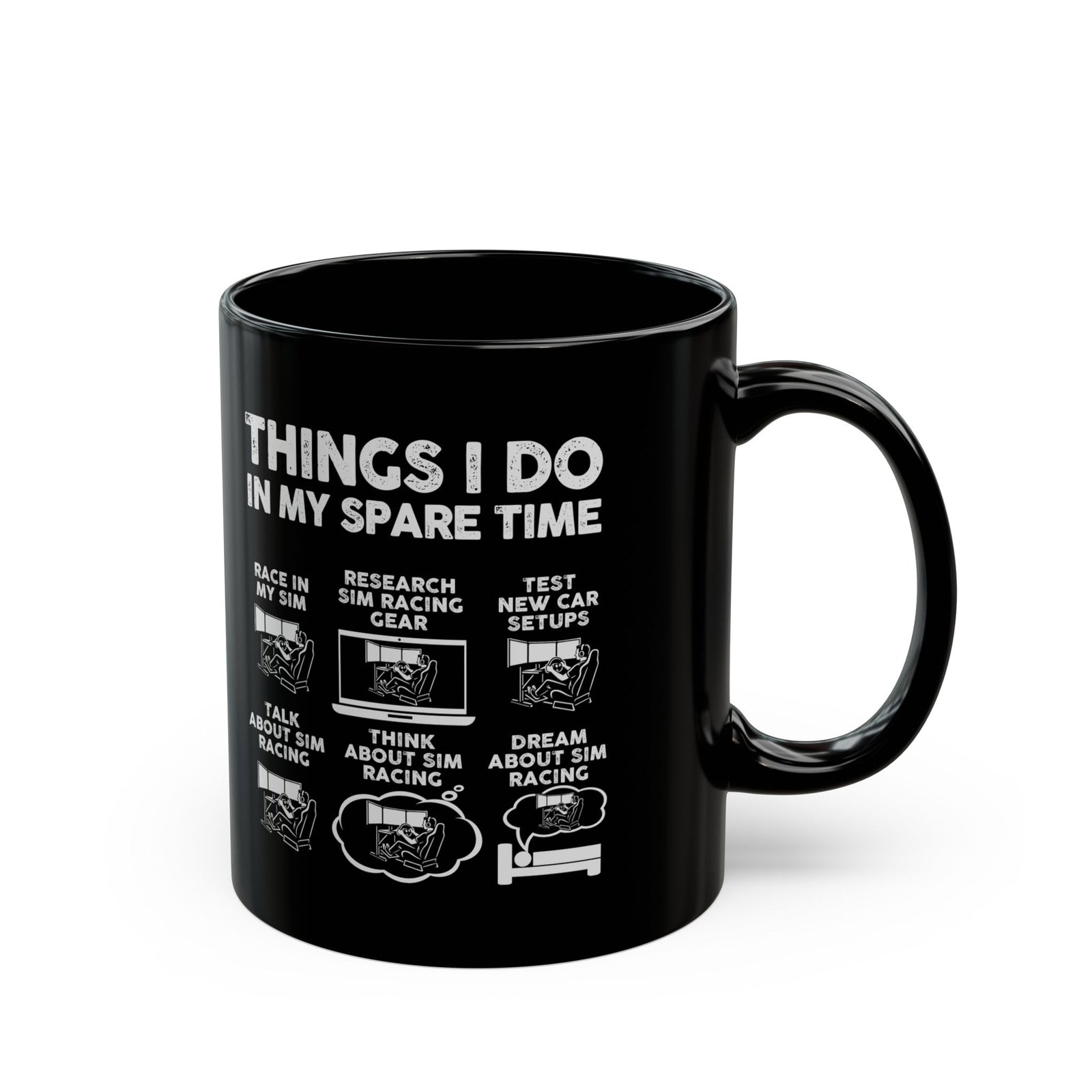 Things I Do In My Spare Time SIM Racing Mug ceramic coffee mug - gift for car fans