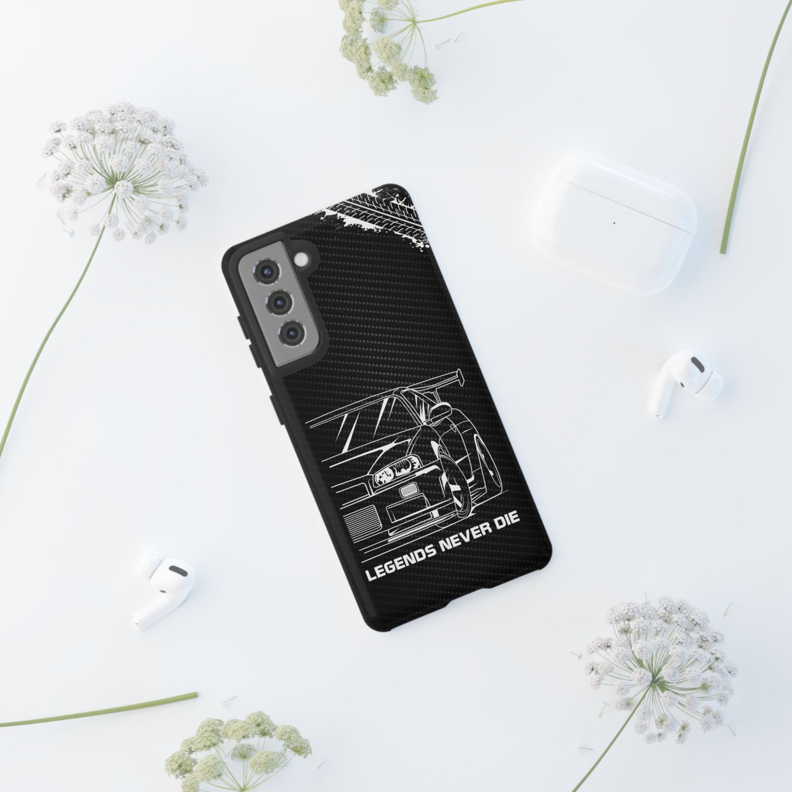 JDM Legends Never Die Tough Phone Case - Samsung Galaxy S21, glossy, lifestyle photo
