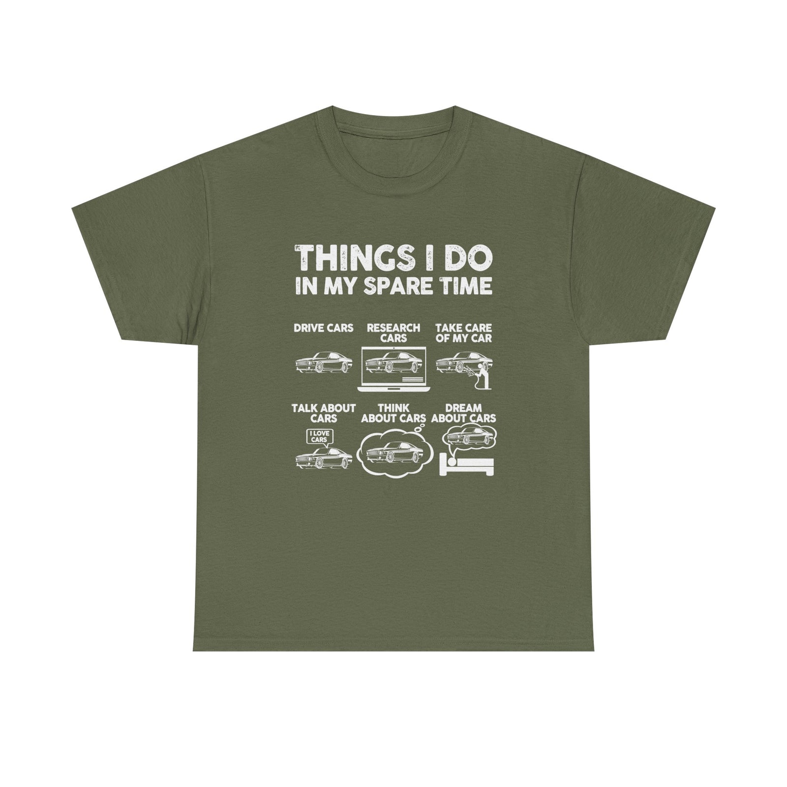Things I Do in My Spare Time T-Shirt t-shirt front - car lover gift