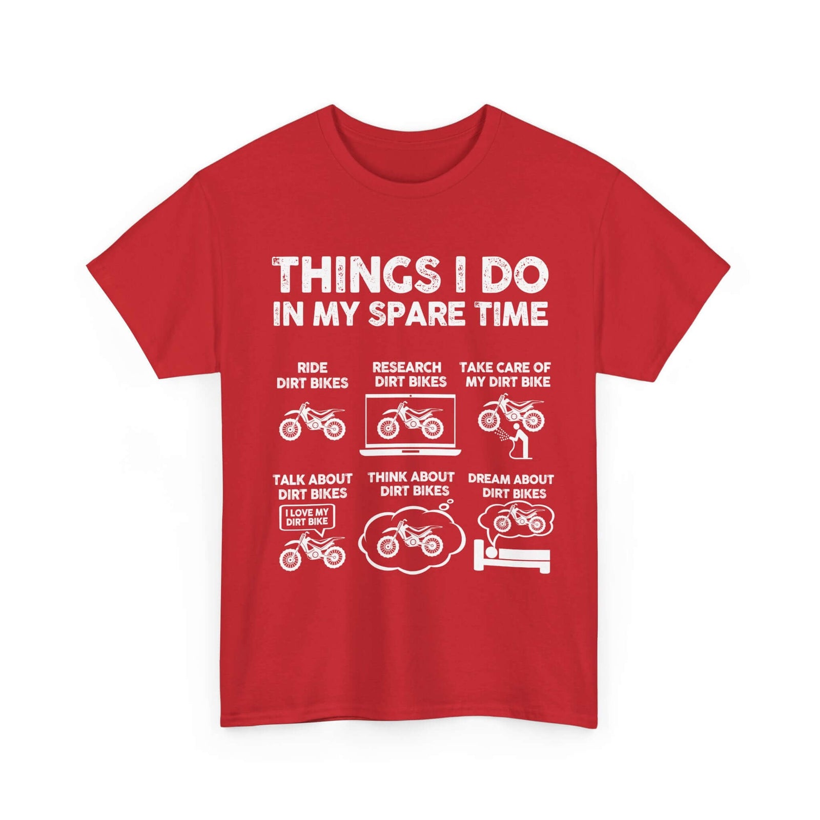 Things I Do in My Spare Time Dirt Bike T-Shirt | Funny Biker Gift