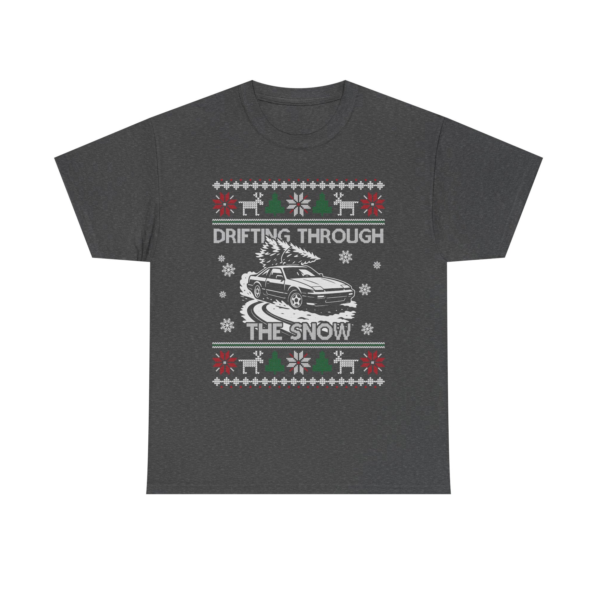 Drifting Through the Snow Ugly Christmas Shirt, Holiday Gift Tee, Christmas Party, JDM Drift Car Guy T-Shirt