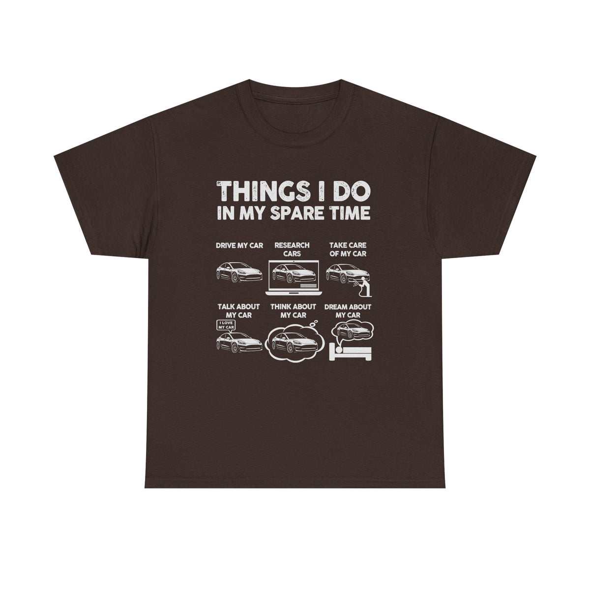 Things I Do In My Spare Time Tesla Owner T-Shirt | EV Car Guy Tee
