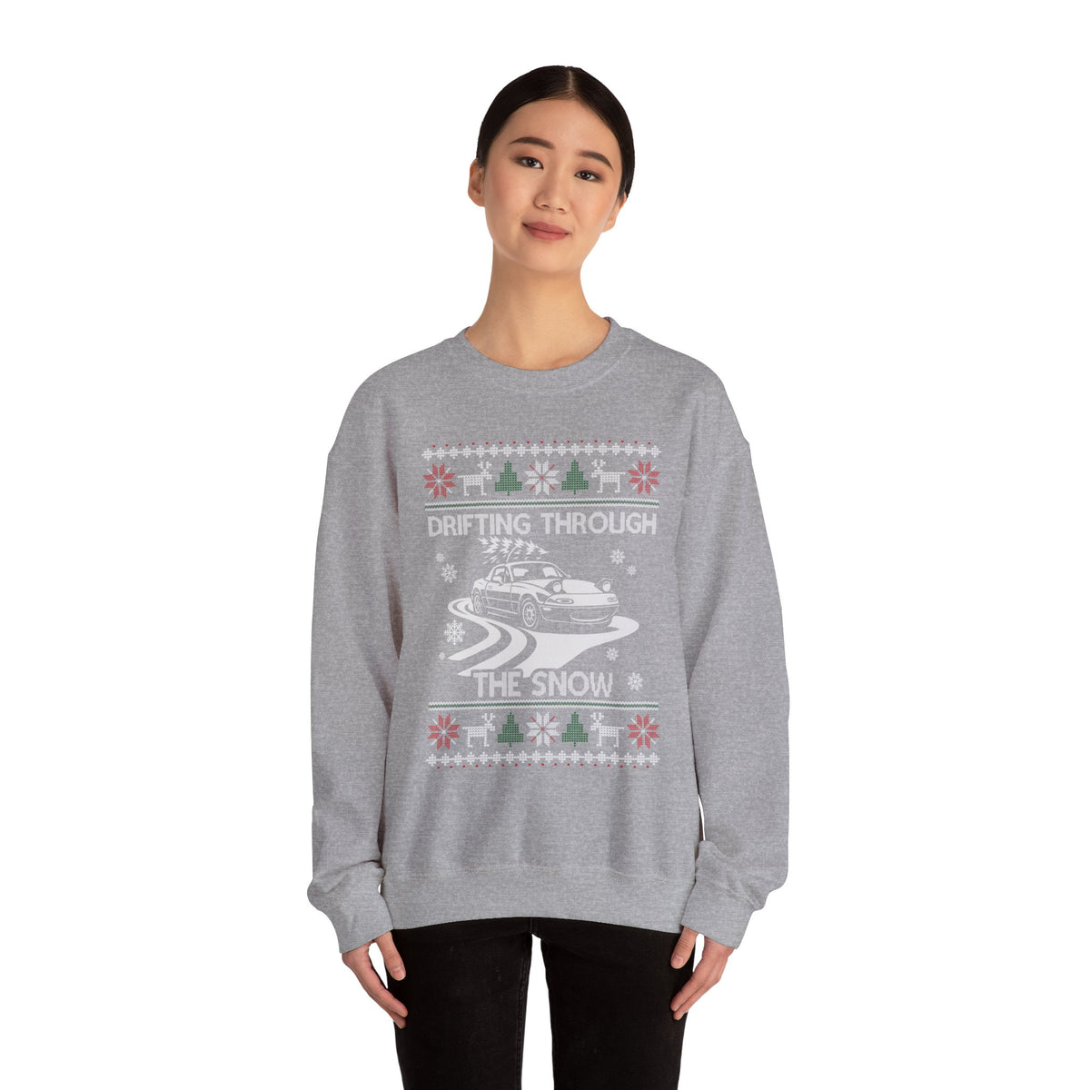Miata Drifting Ugly Christmas Sweatshirt