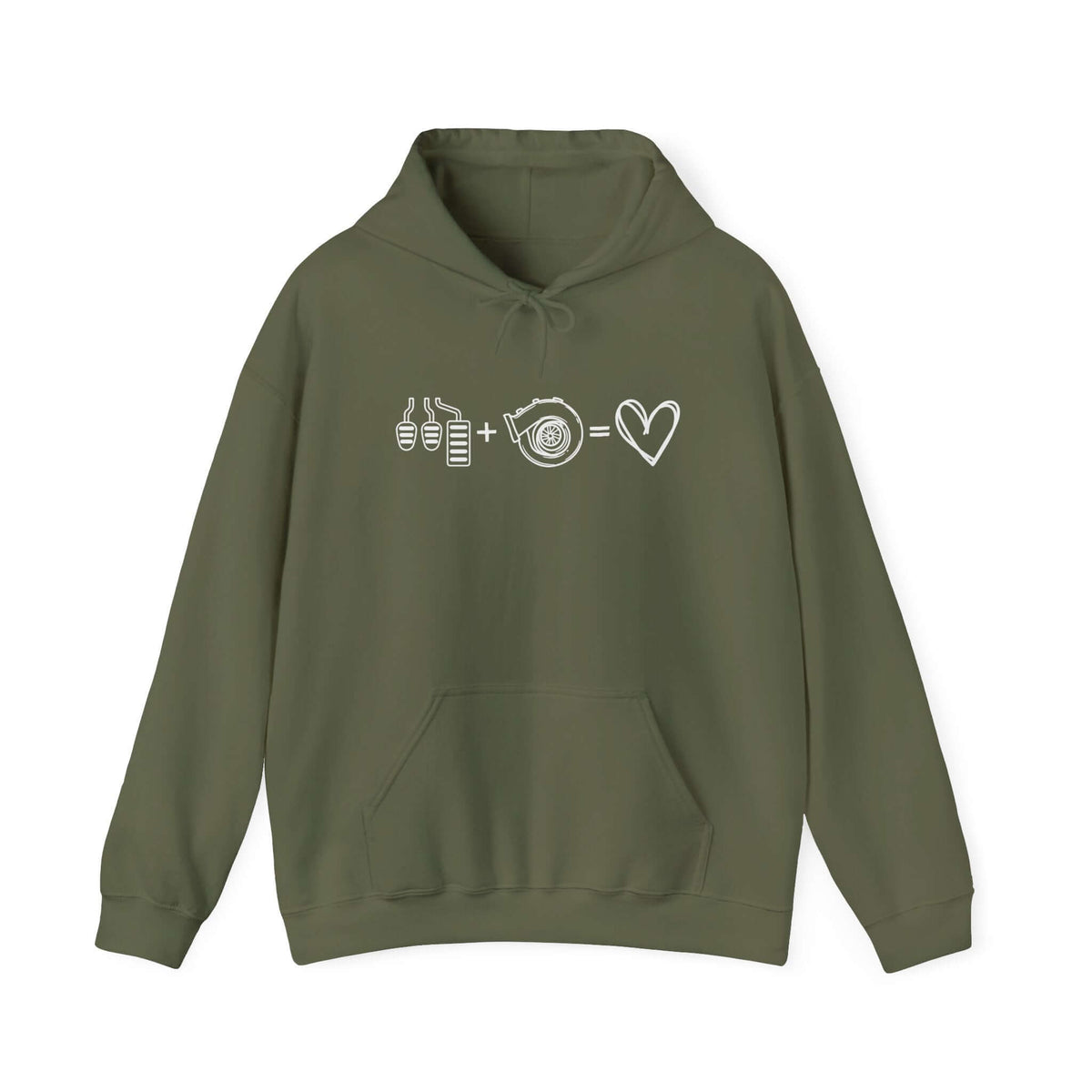 3 Pedals Plus Turbo Equals Love hoodie - JDM car guy gift