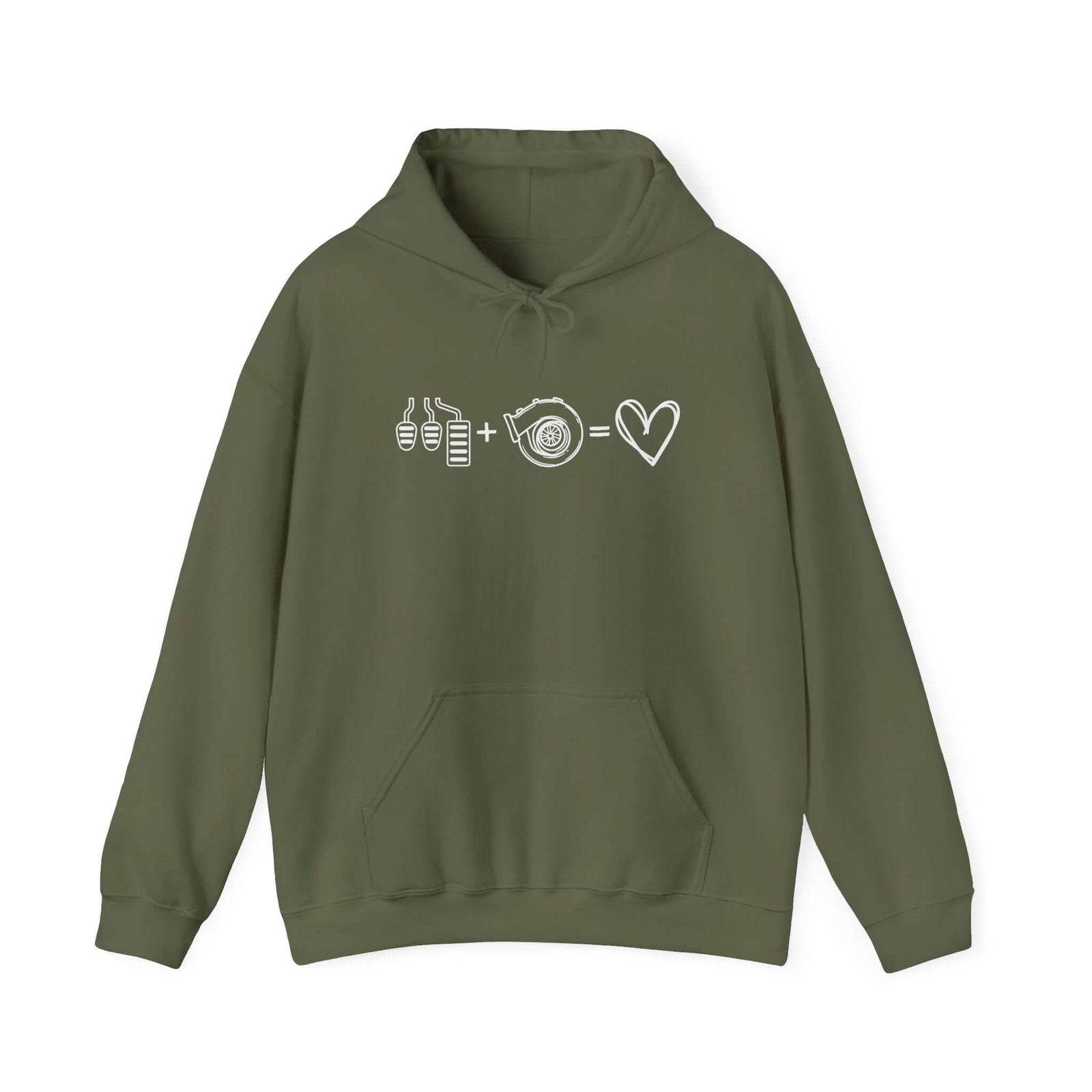 3 Pedals Plus Turbo Equals Love hoodie - JDM car guy gift