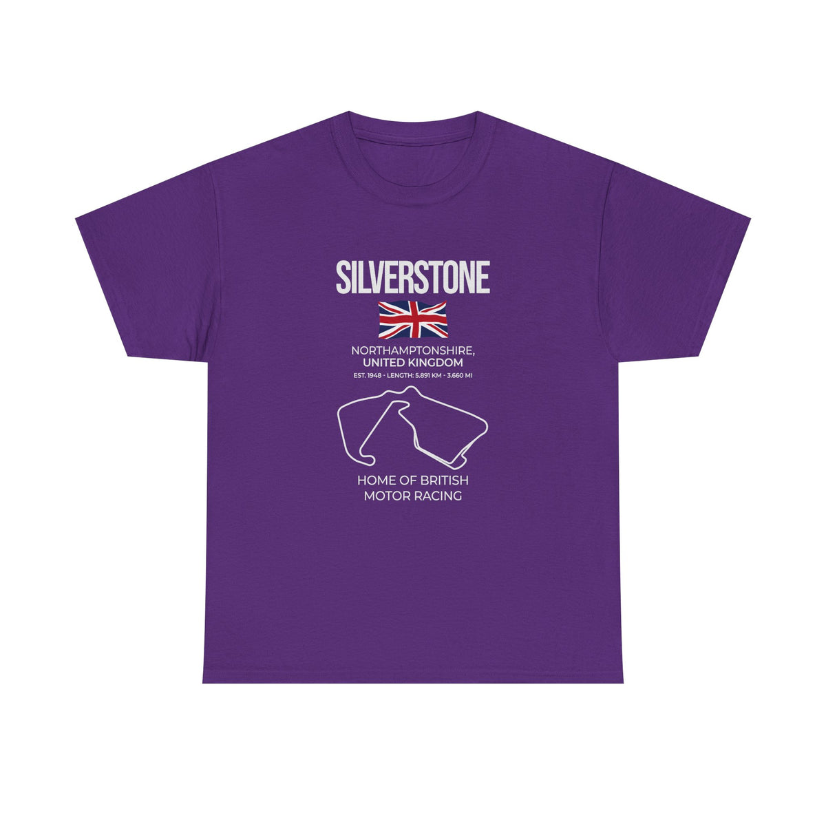 Silverstone Race Track T-Shirt tee front view - gearhead gift