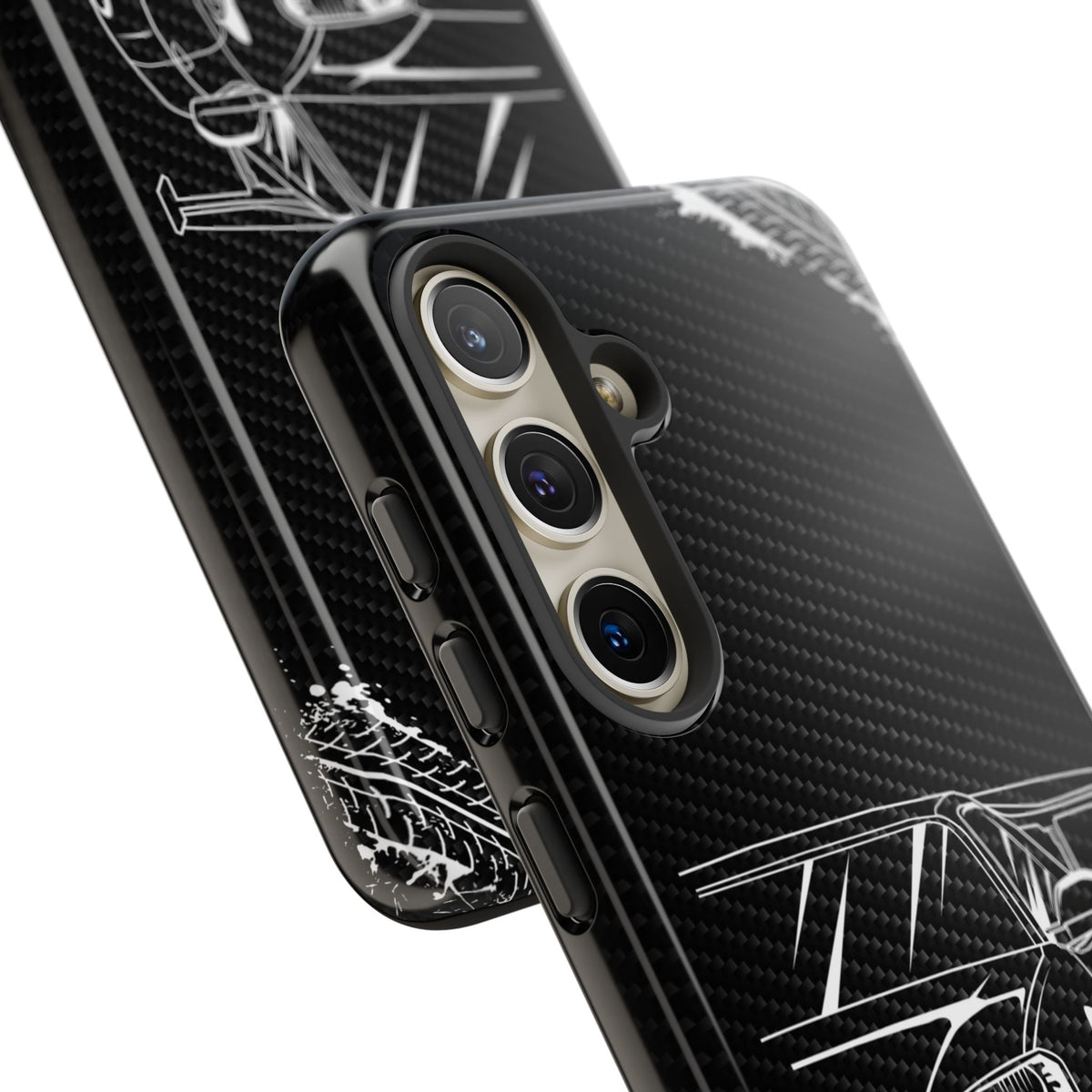 JDM Legends Never Die Tough Phone Case - Samsung Galaxy S24, glossy, camera cutout close-up