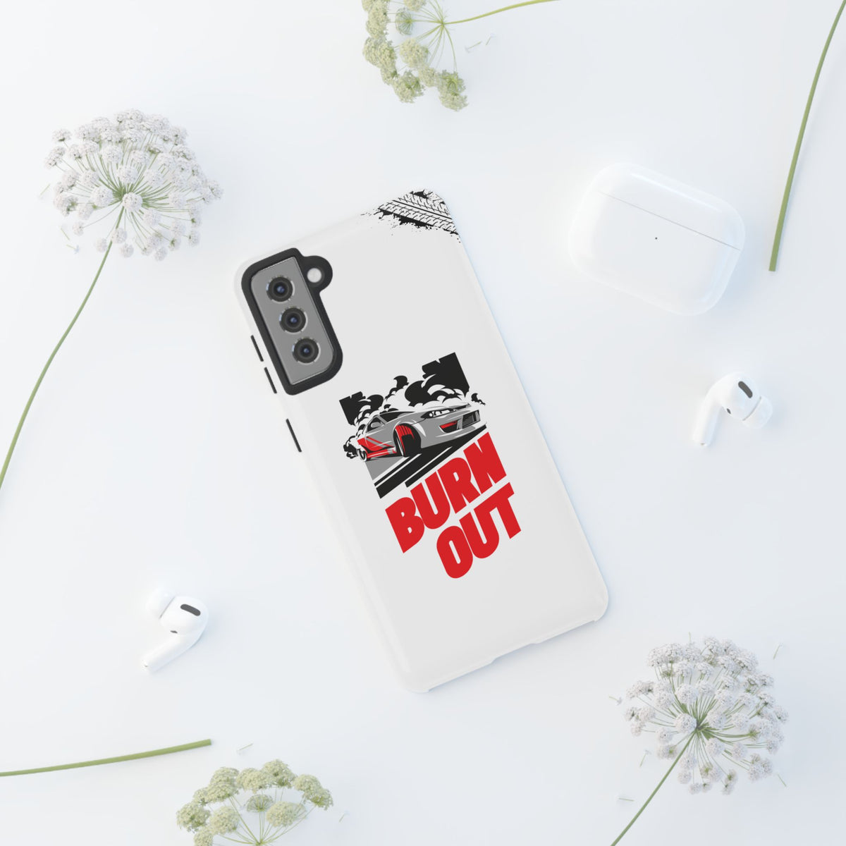 JDM Burnout Tough Car Phone Case - Samsung Galaxy S21 Plus, glossy, lifestyle photo