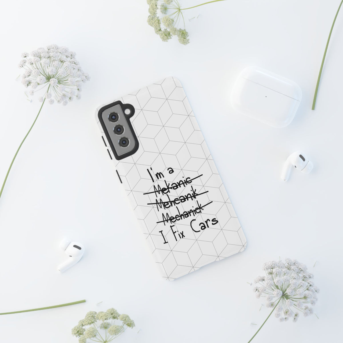 Mechanic I Fix Cars Funny Tough Phone Case | Car Guy Gift