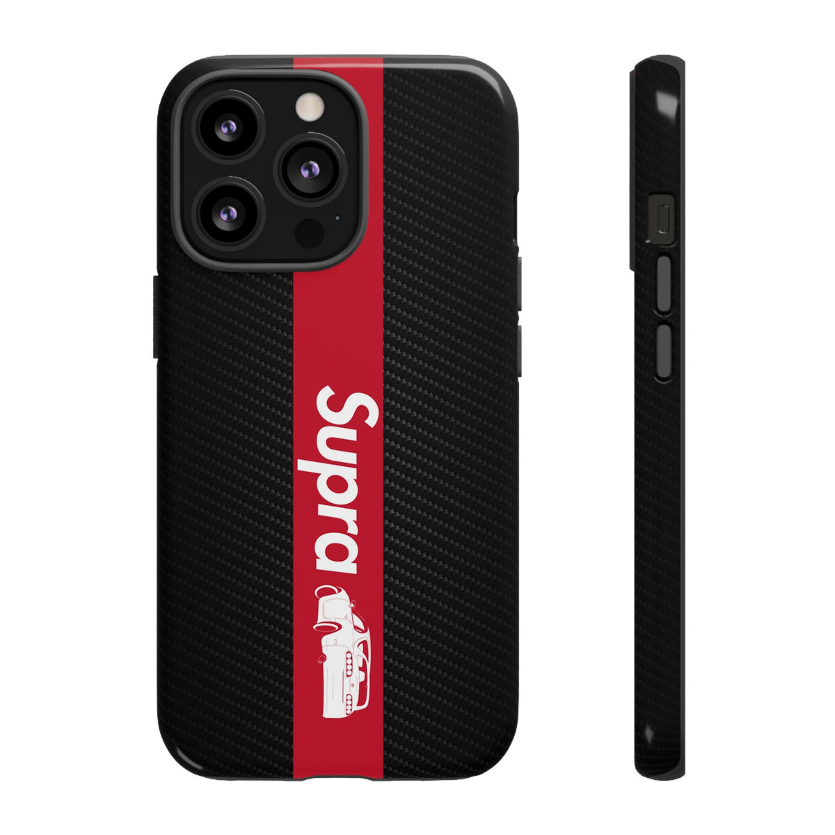 JDM Style Design Tough Phone Case - iPhone 13 Pro, glossy, front and side view