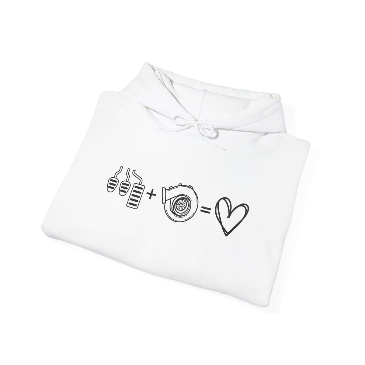 3 Pedals Plus Turbo Equals Love hoodie - JDM car guy gift