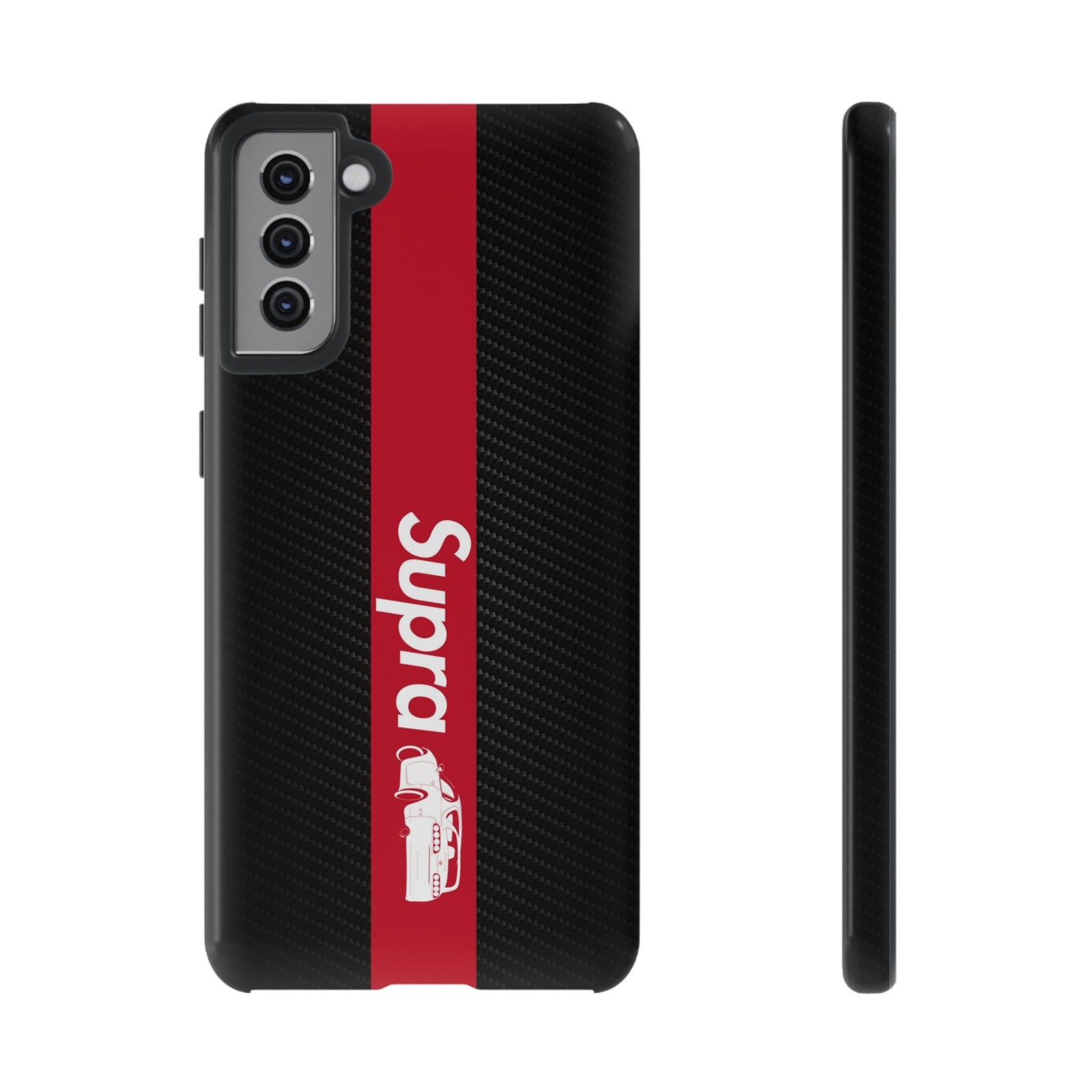 JDM Style Design Tough Phone Case - Samsung Galaxy S21 Plus, glossy, front and side view