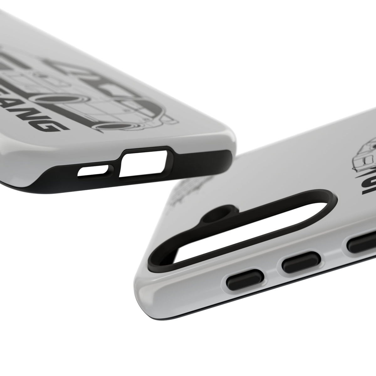 JDM Gang Tough Phone Case - Samsung Galaxy S24, glossy, edge and port close-up