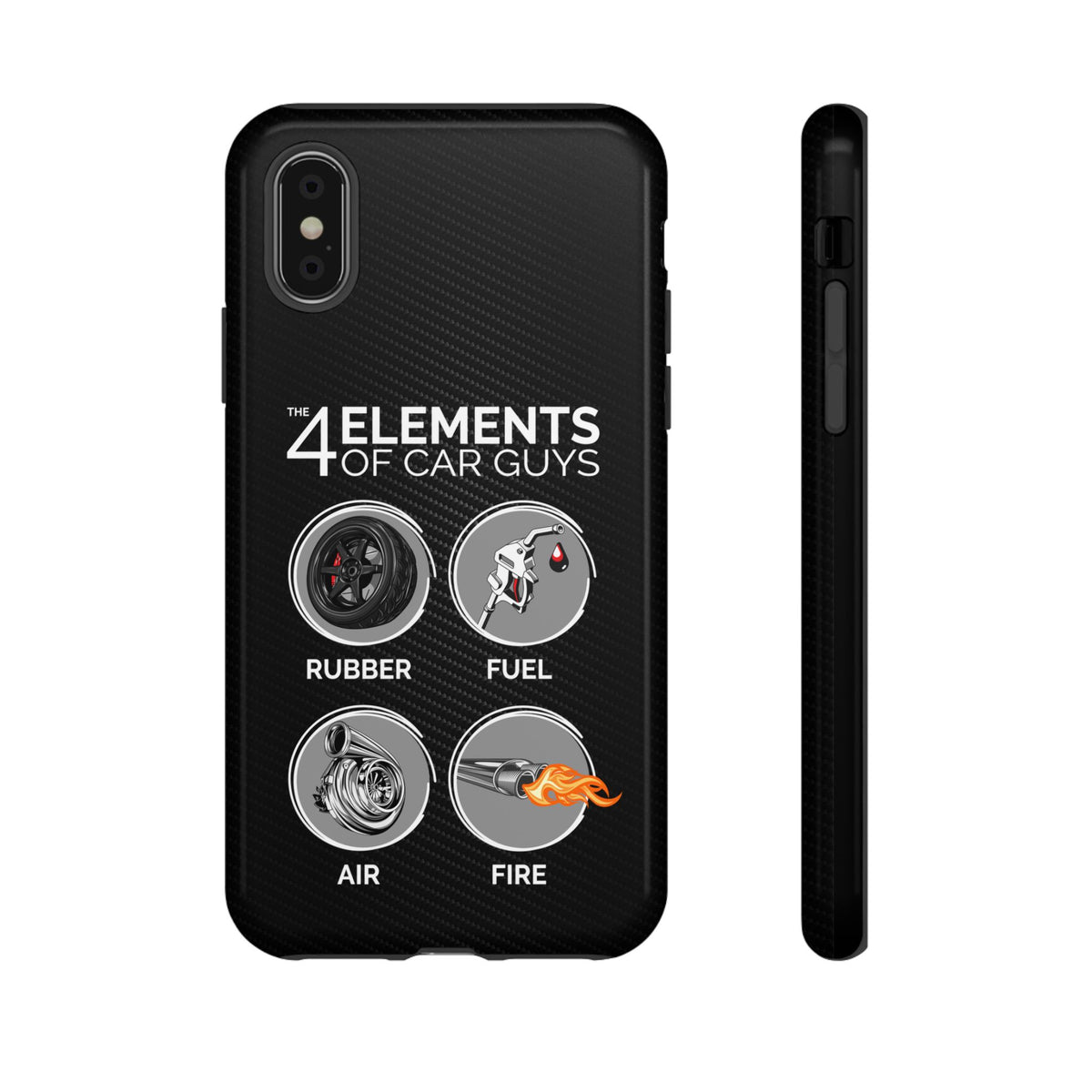 The 4 Elements of Car Guys Tough Phone Case | Funny Car Lover Gift