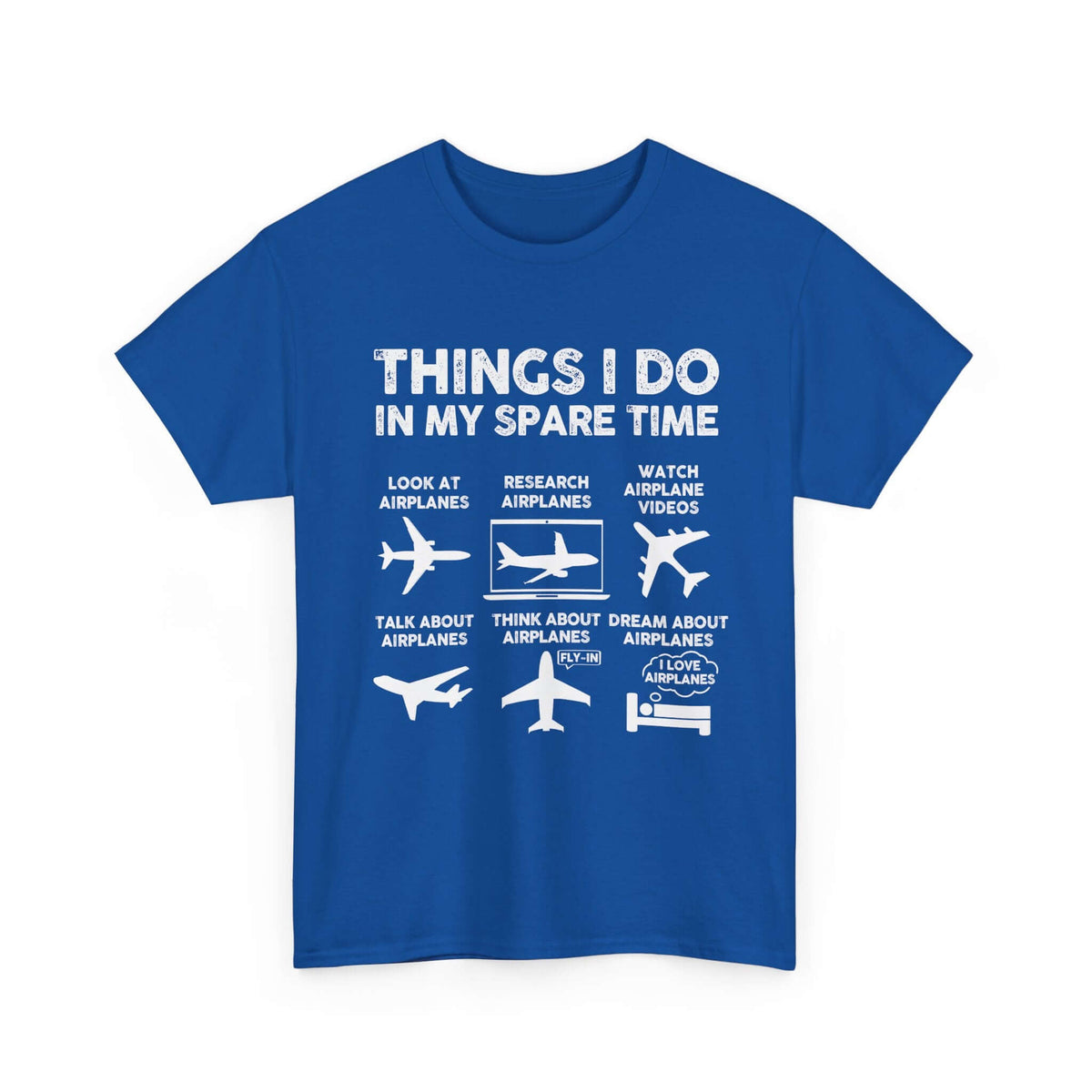 Things I Do in My Spare Time Aviation T-Shirt | Funny Pilot Gift