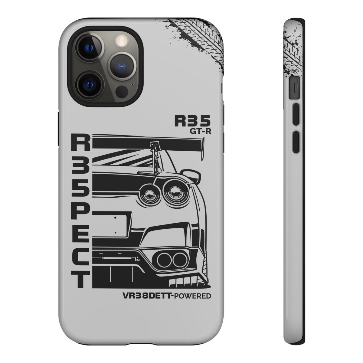 JDM Front View Tough Phone Case - iPhone 12 Pro Max, glossy, front and side view
