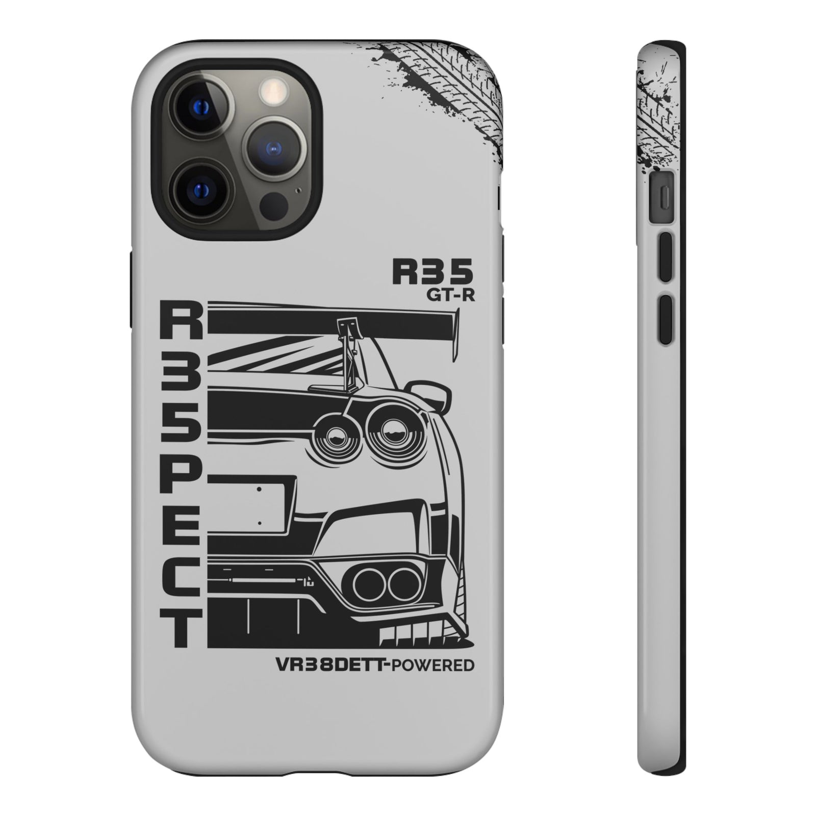 JDM Front View Tough Phone Case - iPhone 12 Pro Max, glossy, front and side view