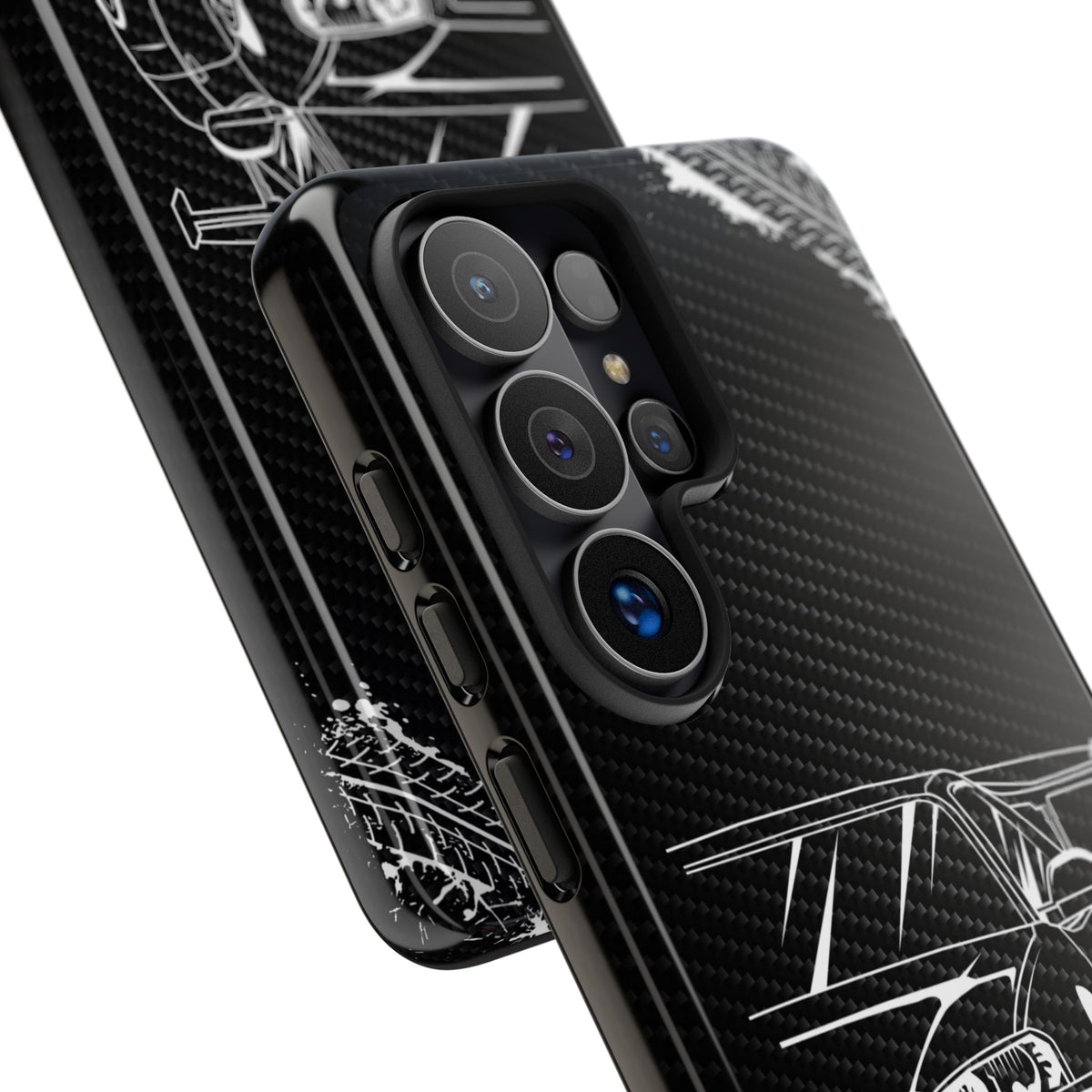 JDM Legends Never Die Tough Phone Case - Samsung Galaxy S26 Ultra, glossy, camera cutout close-up