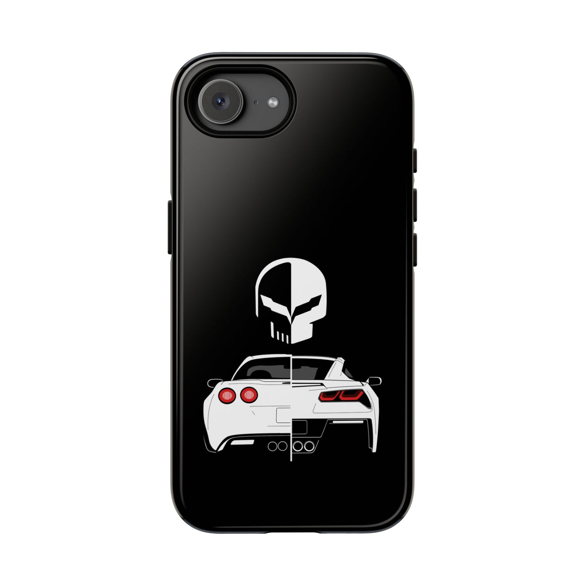Corvette Punisher Skull Tough Phone Case | Muscle Car Guy Gift