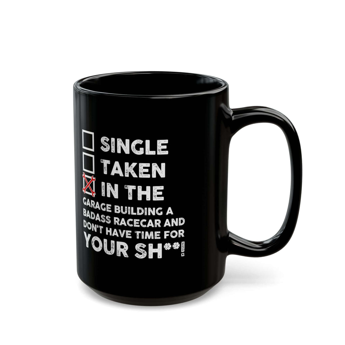 In the Garage Building a Racecar Mug coffee cup - gearhead gift idea