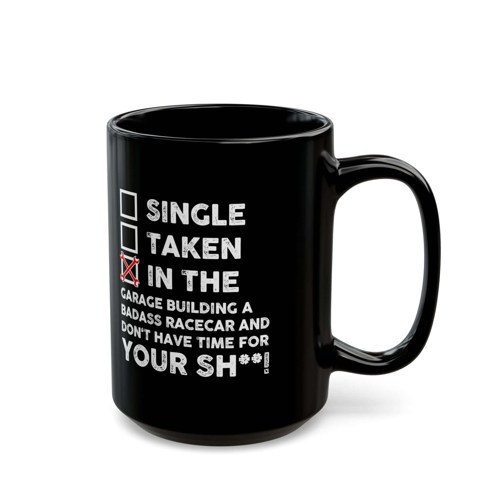 In the Garage Building a Racecar Mug coffee cup - gearhead gift idea